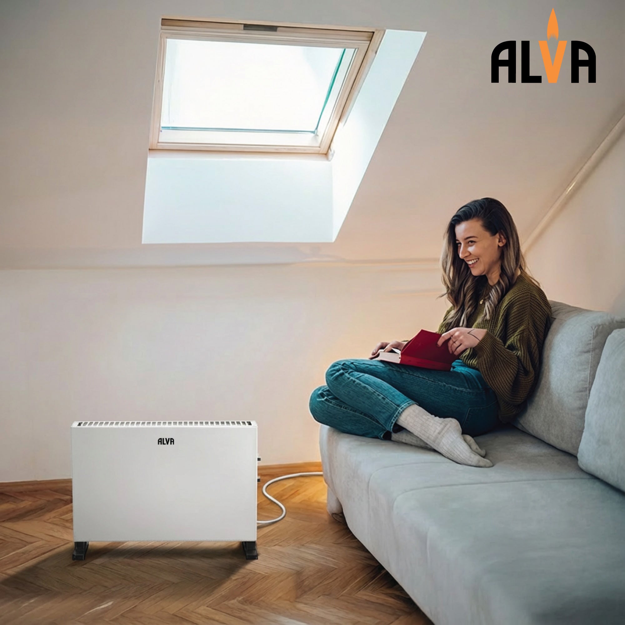 Electric Convection Heater - White | Smooth Design | 2000W