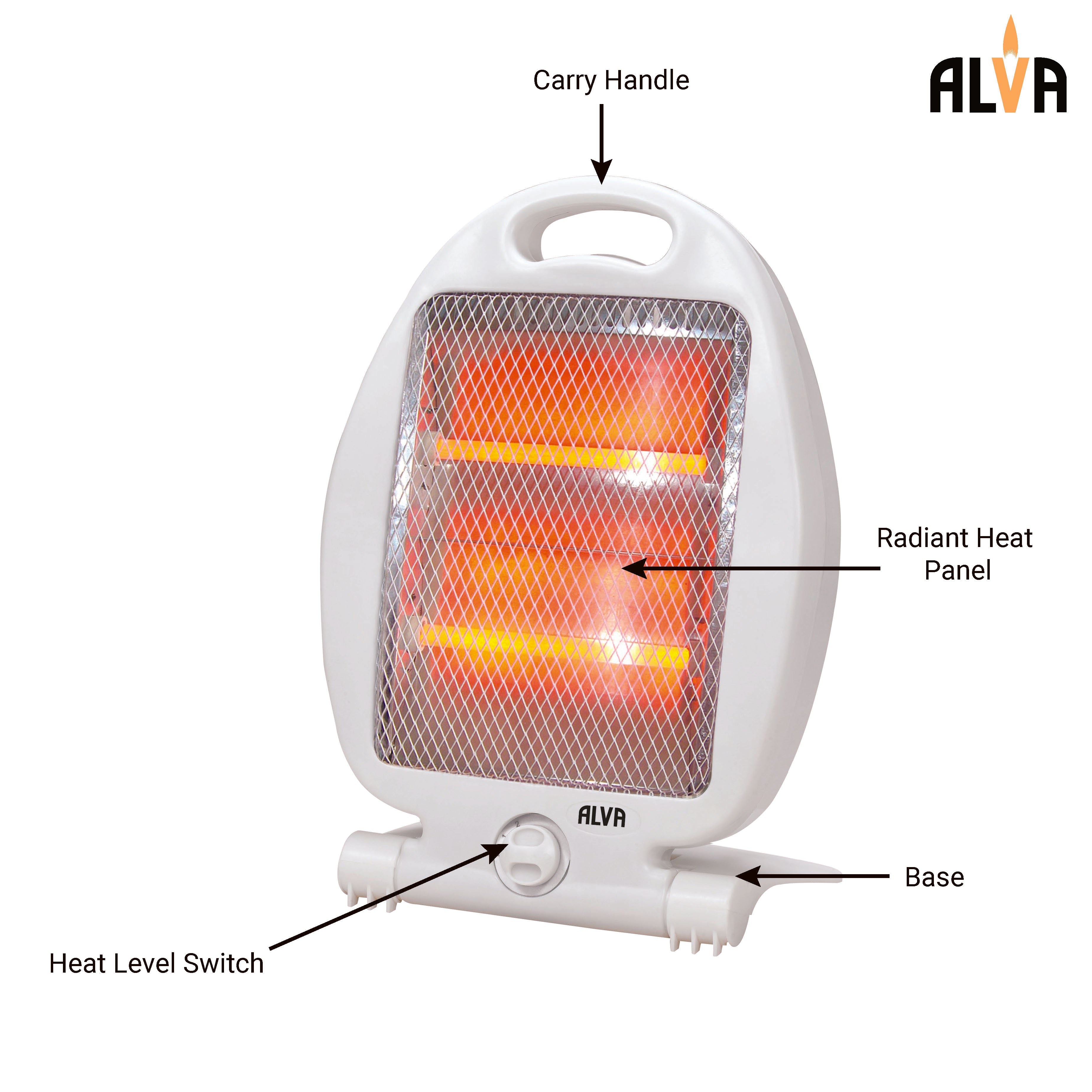 Electric Quartz Heater 800W - Indoor Heating | Alva