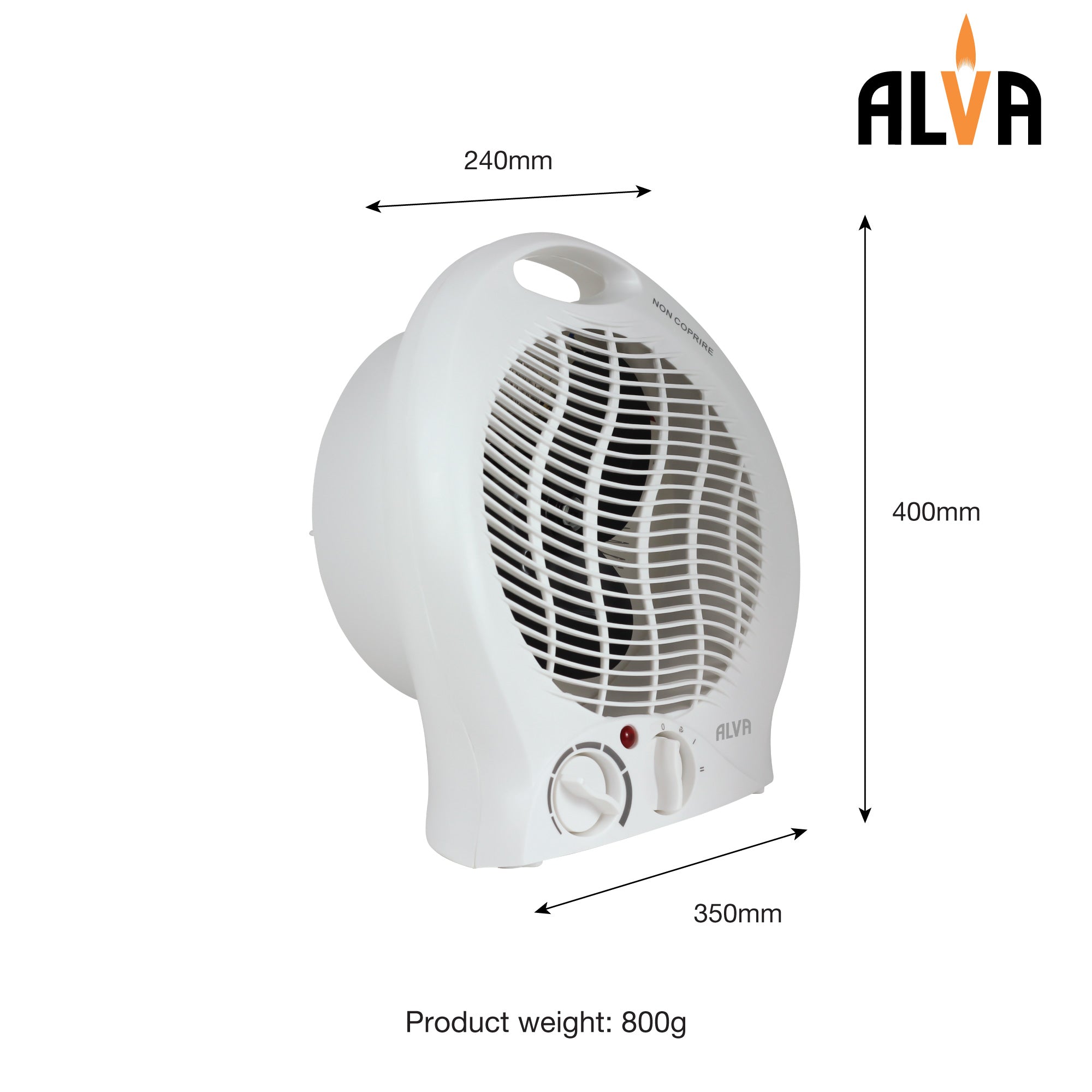 Electric Fan Heater | 2000W | White