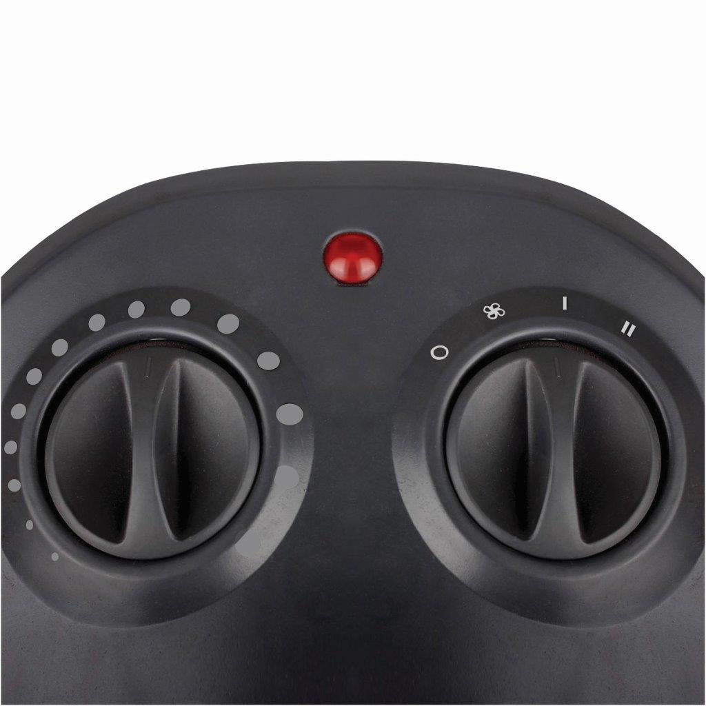 Electric Fan Heater | 2000W | Oscillation | Black