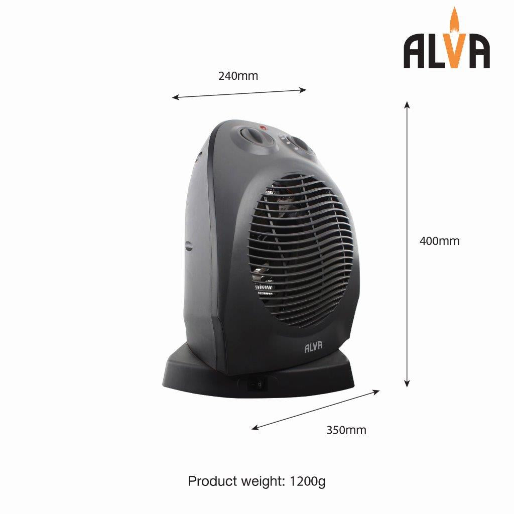 Electric Fan Heater | 2000W | Oscillation | Black