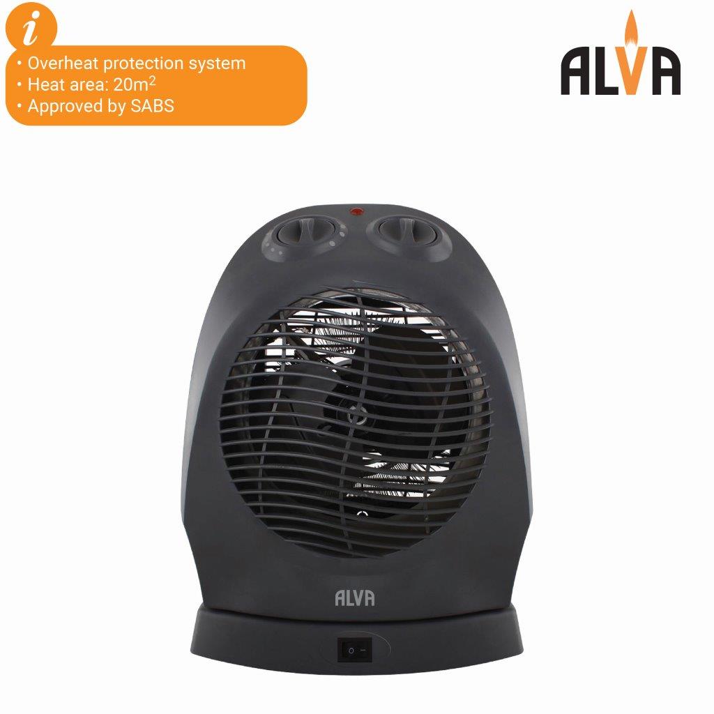 Electric Fan Heater | 2000W | Oscillation | Black