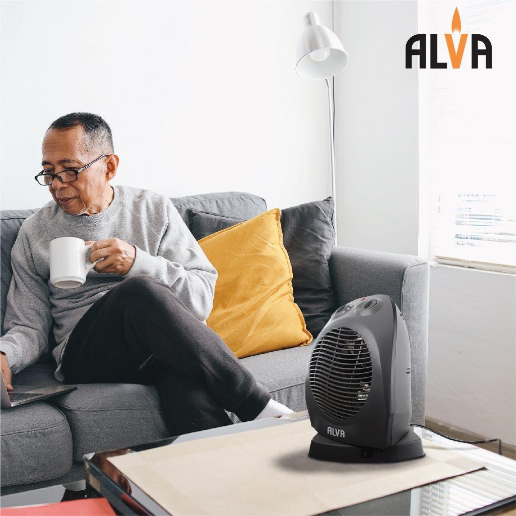 Electric Fan Heater | 2000W | Oscillation | Black