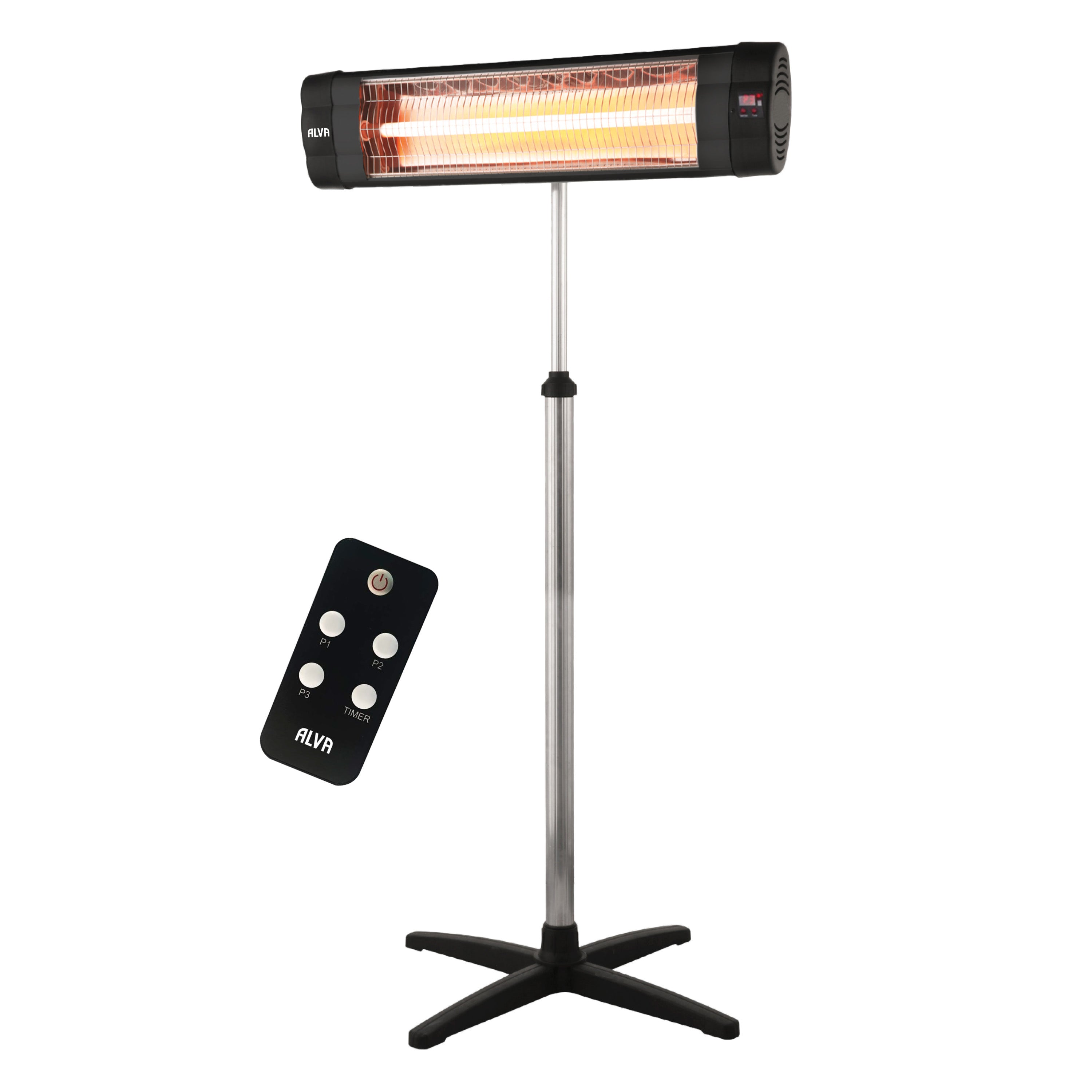 Electric Infrared Heater | Telescopic Stand & Remote Control | Wall-mountable