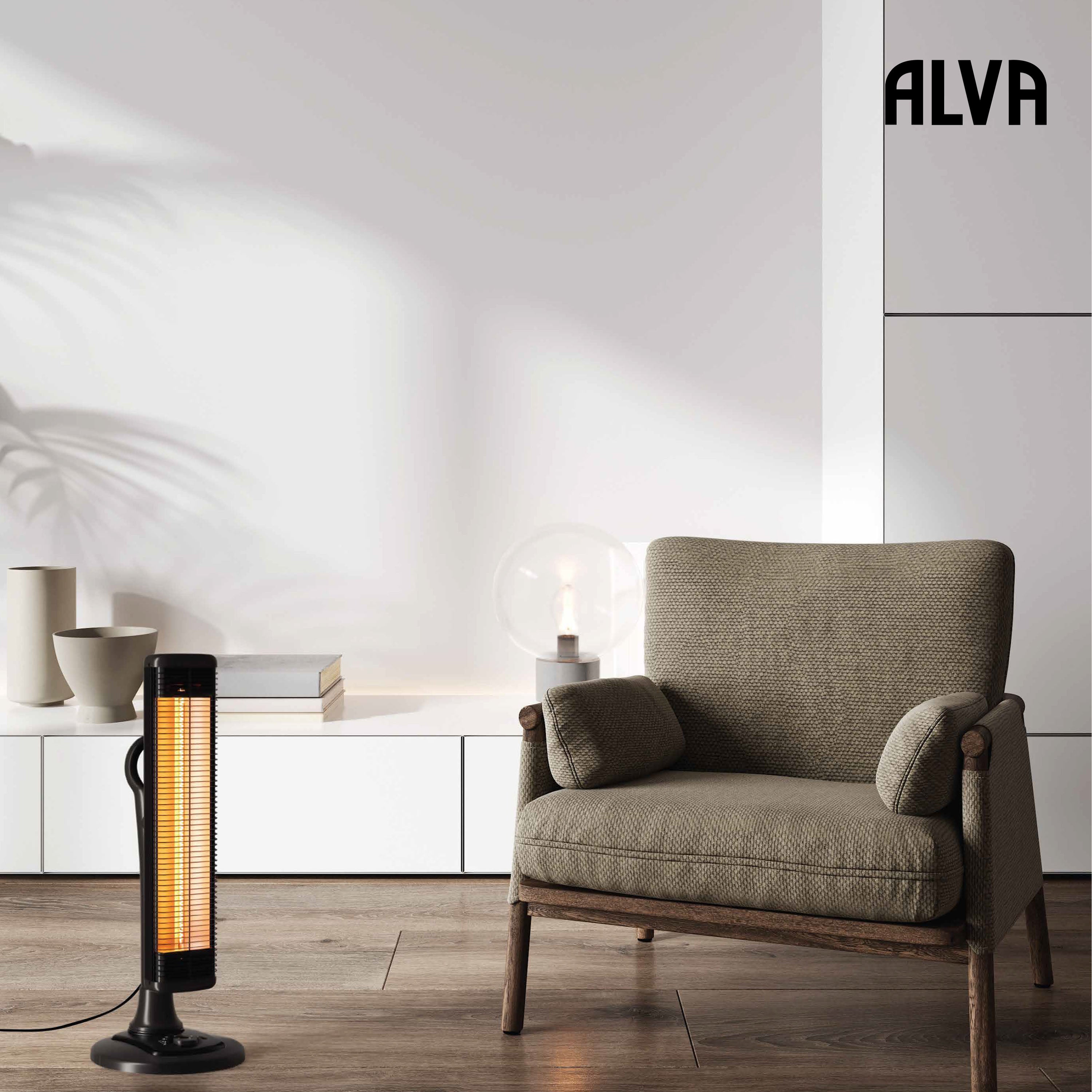 Electric Infrared Short Patio Heater | Adjustable Directional Head