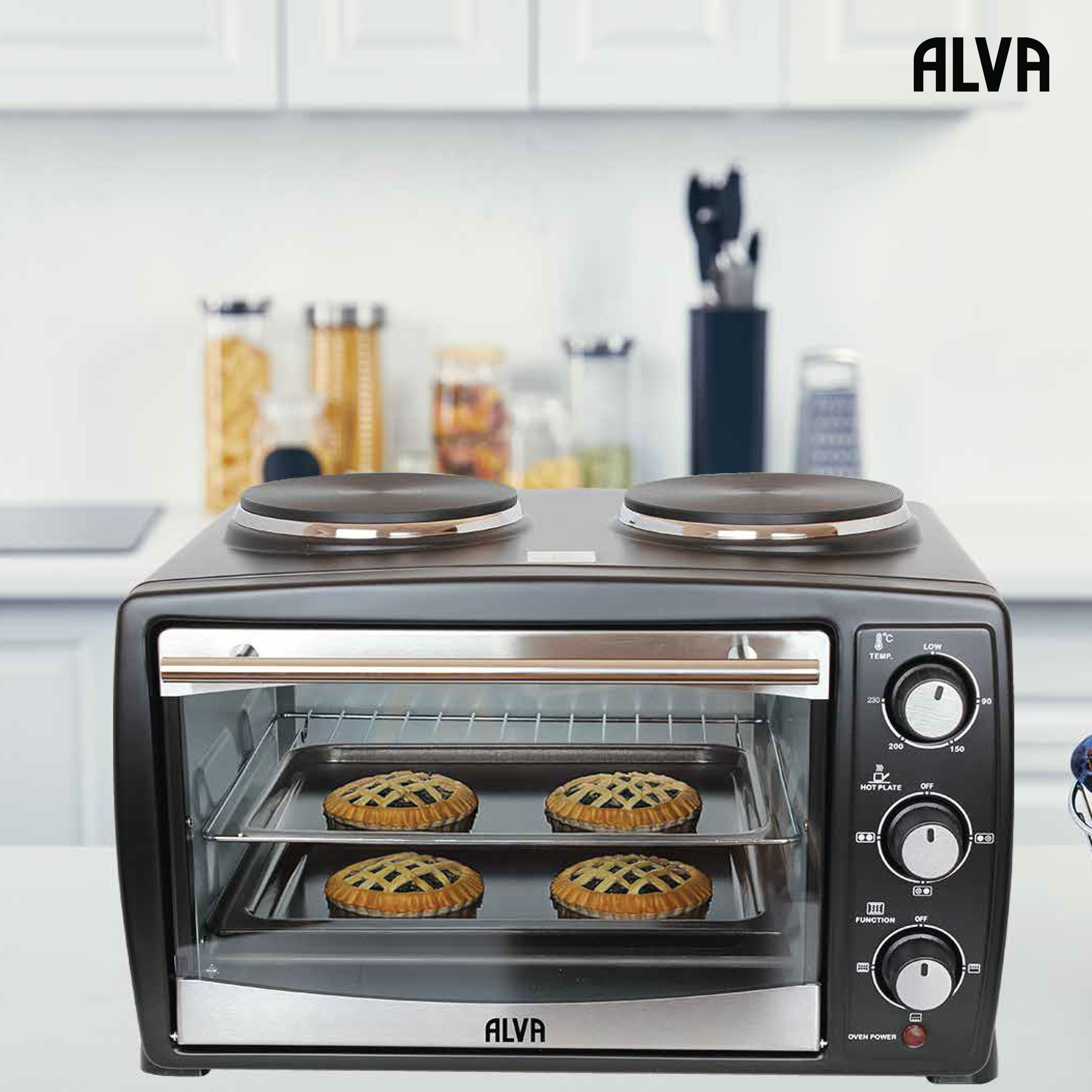 Mini Kitchen - 20L Electric Oven With 2 Plate Stove