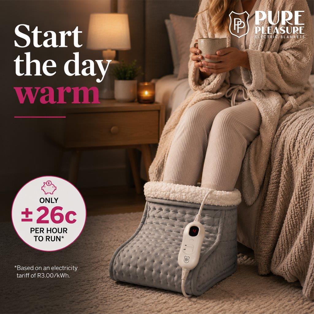 Electric Heated Foot Warmer | Detachable Controller with 4 Heat Settings