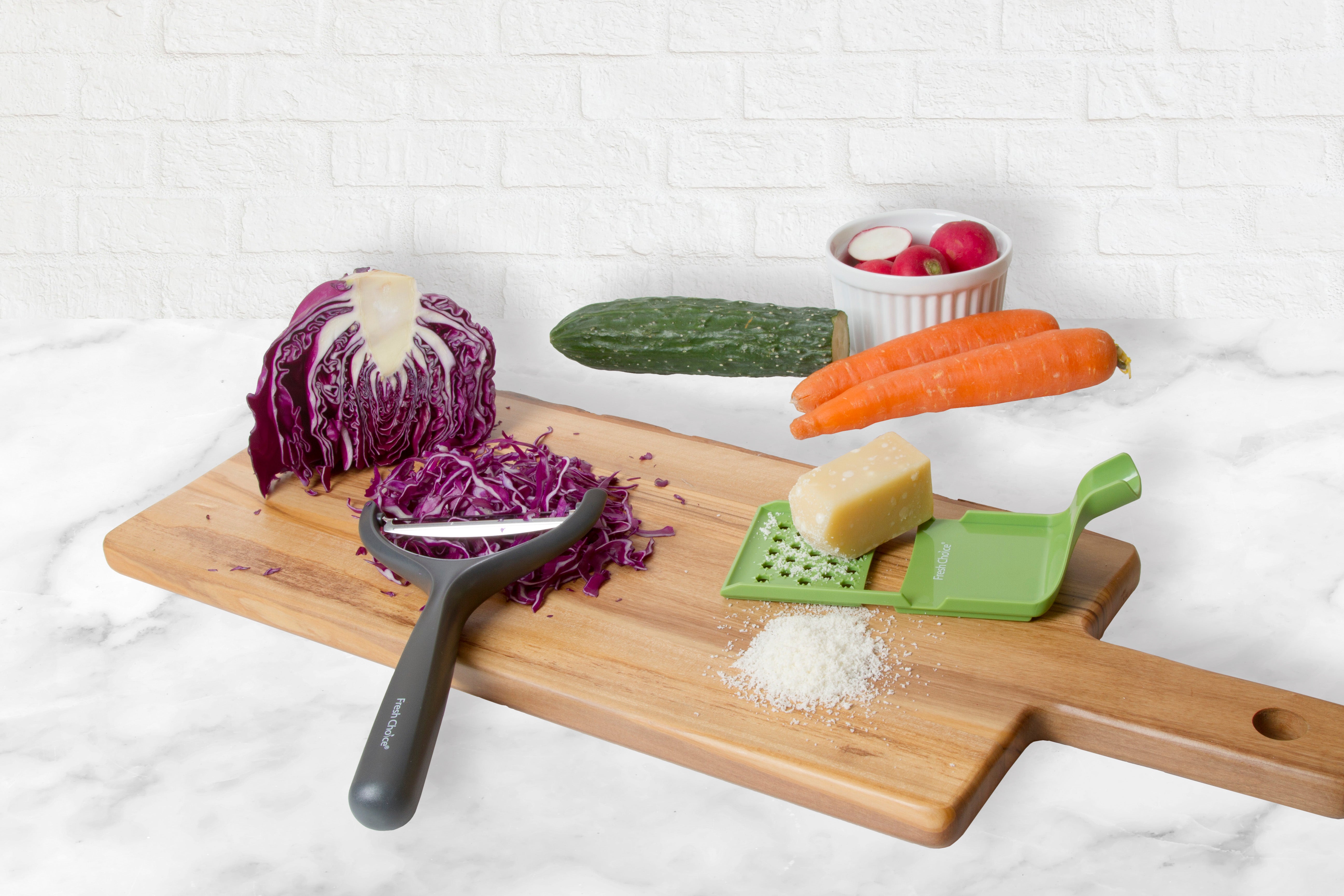 Fresh Choice Peeler Mandoline | 4-in-1 Slicer, Peeler & Grater