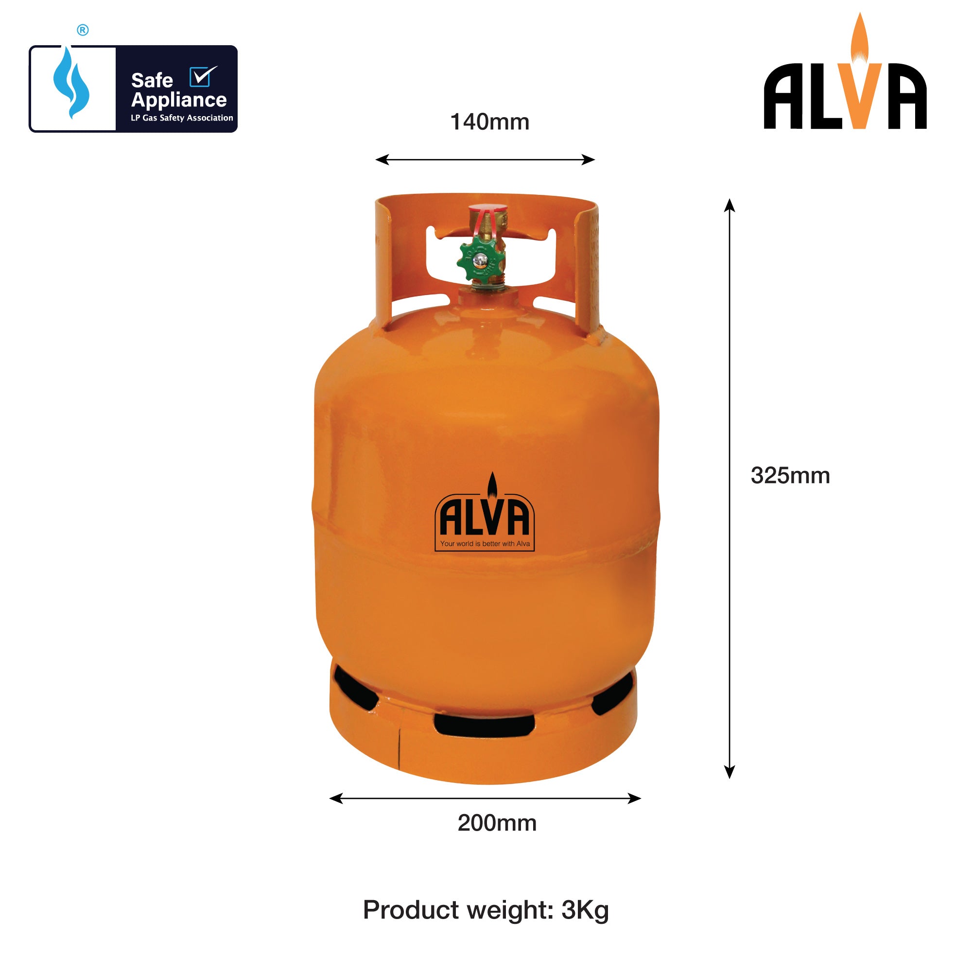 3Kg LPG Gas Cylinder (Empty)