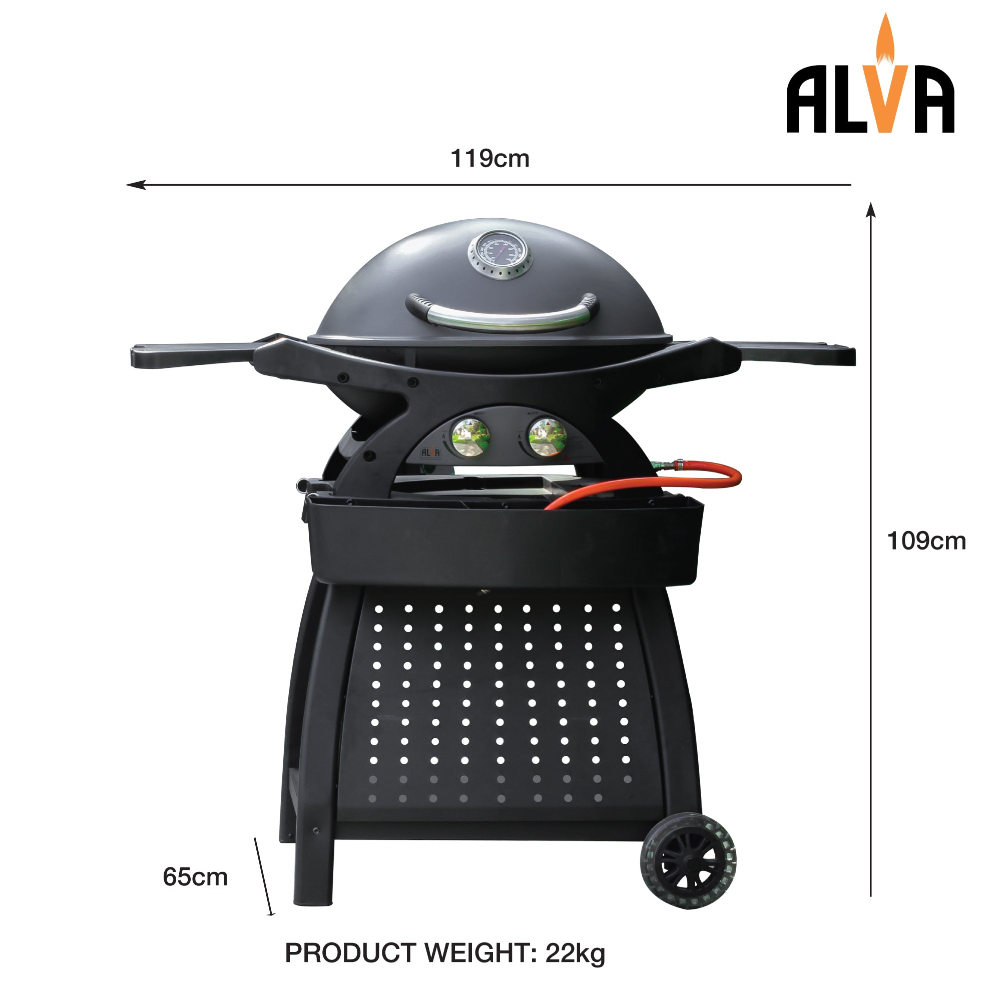 Mondo 2-Burner Gas BBQ & Cart