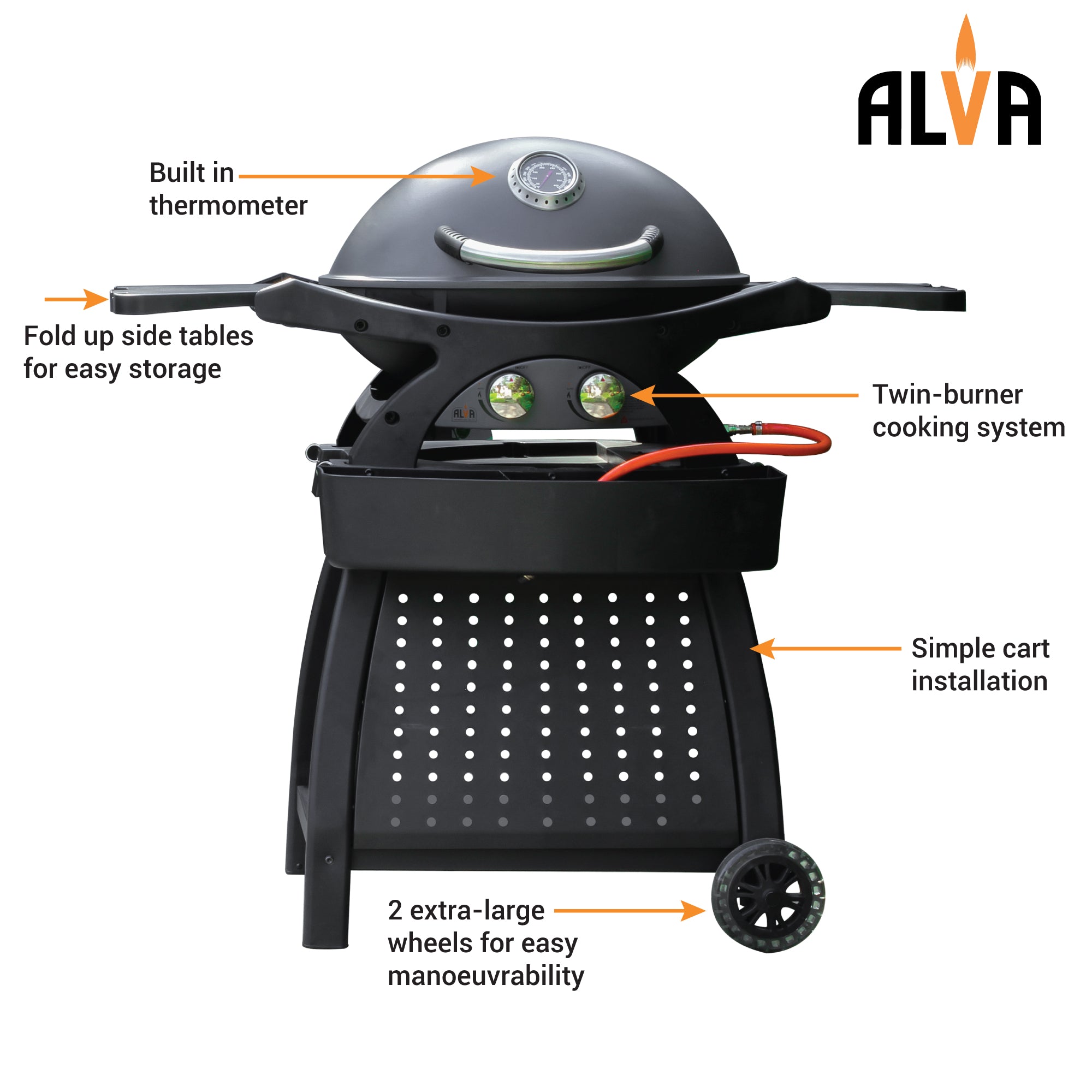 Mondo 2-Burner Gas BBQ & Cart