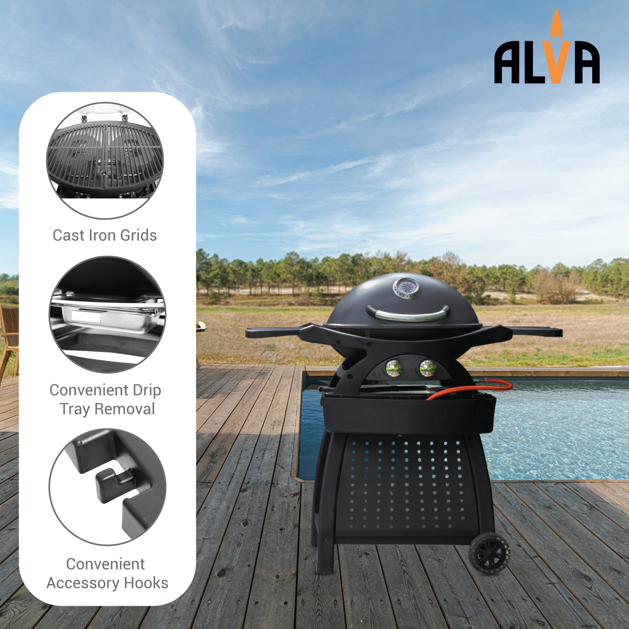 Mondo 2-Burner Gas BBQ & Cart