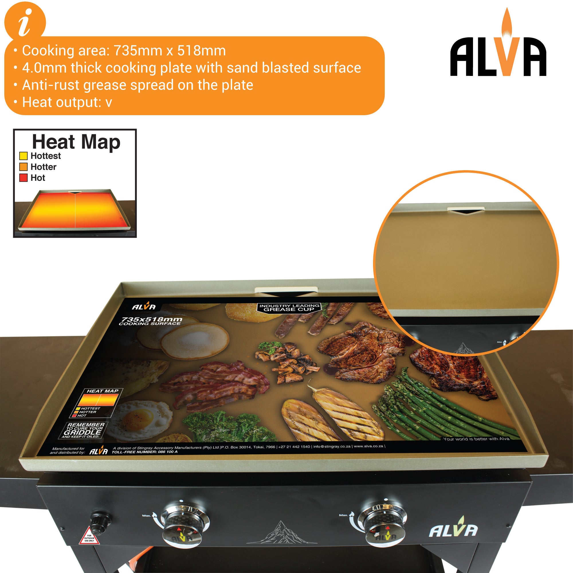 Olympus 2-Burner Gas Griddle BBQ Station