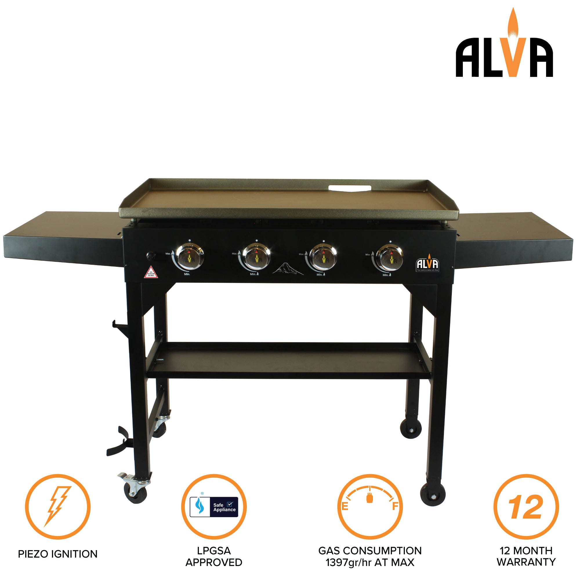 Fuji 4-Burner Gas Griddle BBQ Station