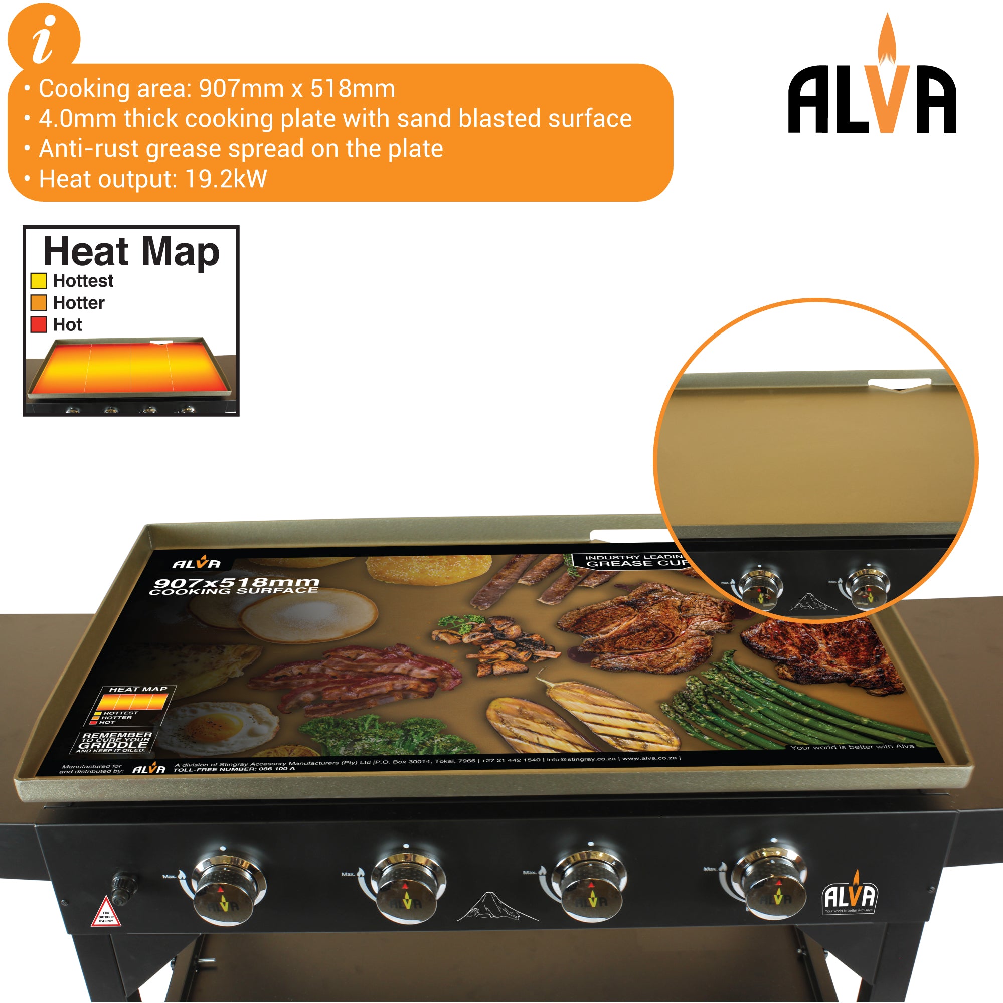 Fuji 4-Burner Gas Griddle BBQ Station