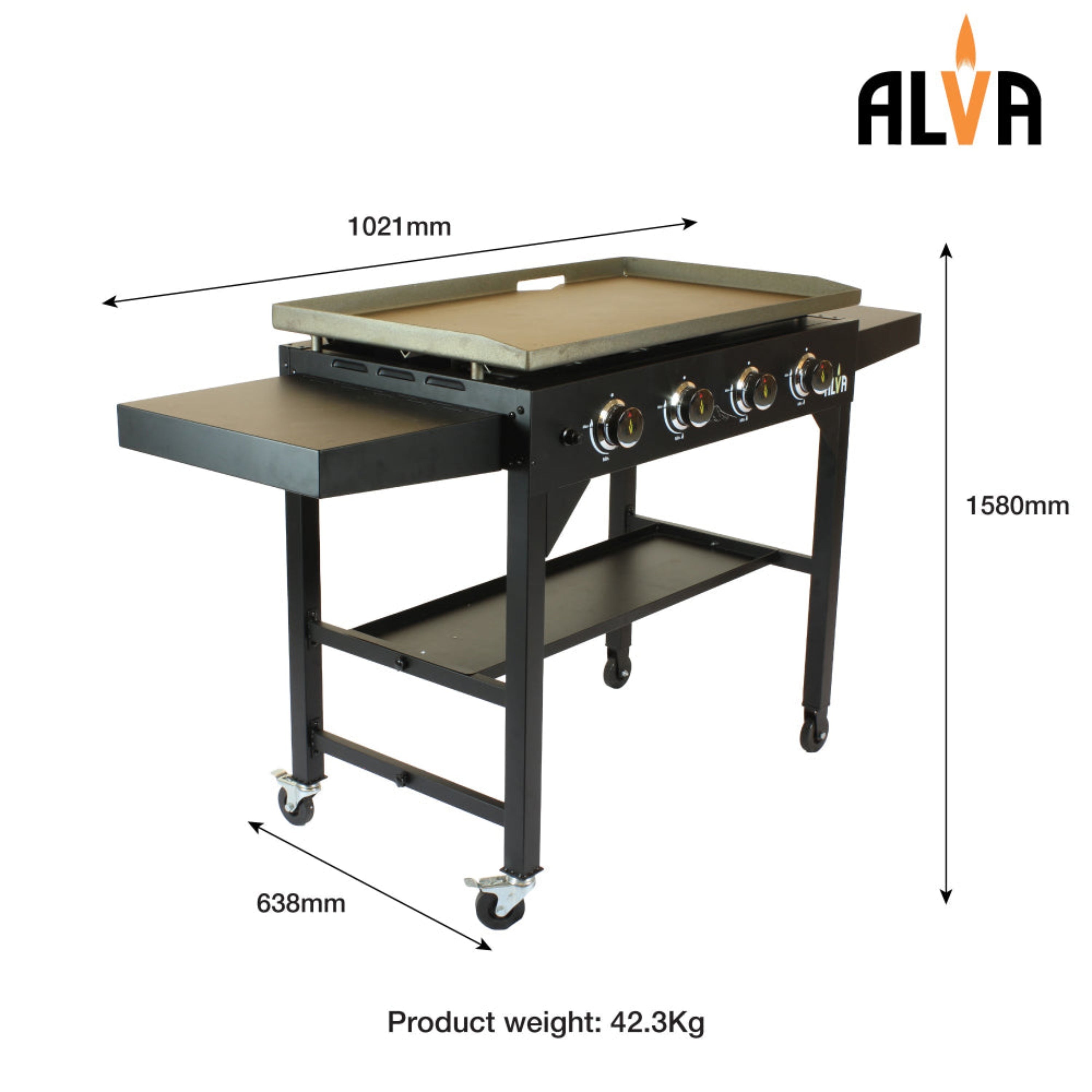Fuji 4-Burner Gas Griddle BBQ Station