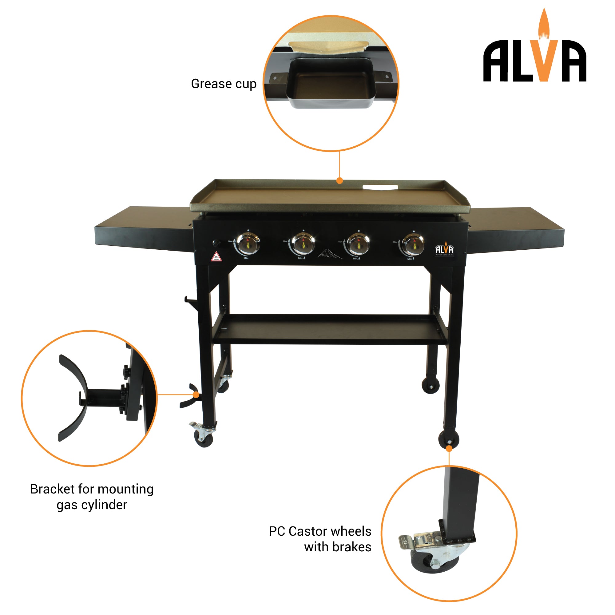 Fuji 4-Burner Gas Griddle BBQ Station