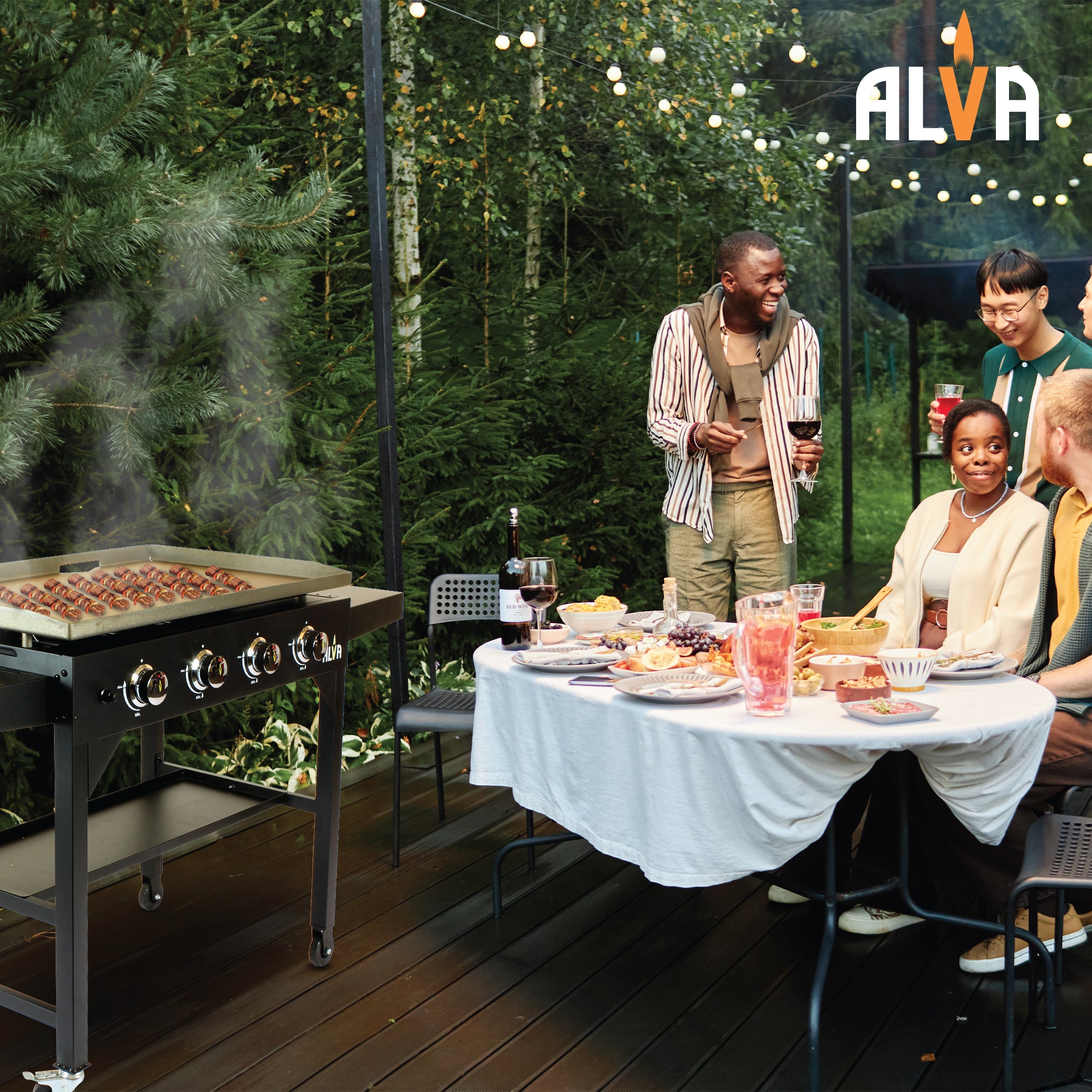 Fuji 4-Burner Gas Griddle BBQ Station