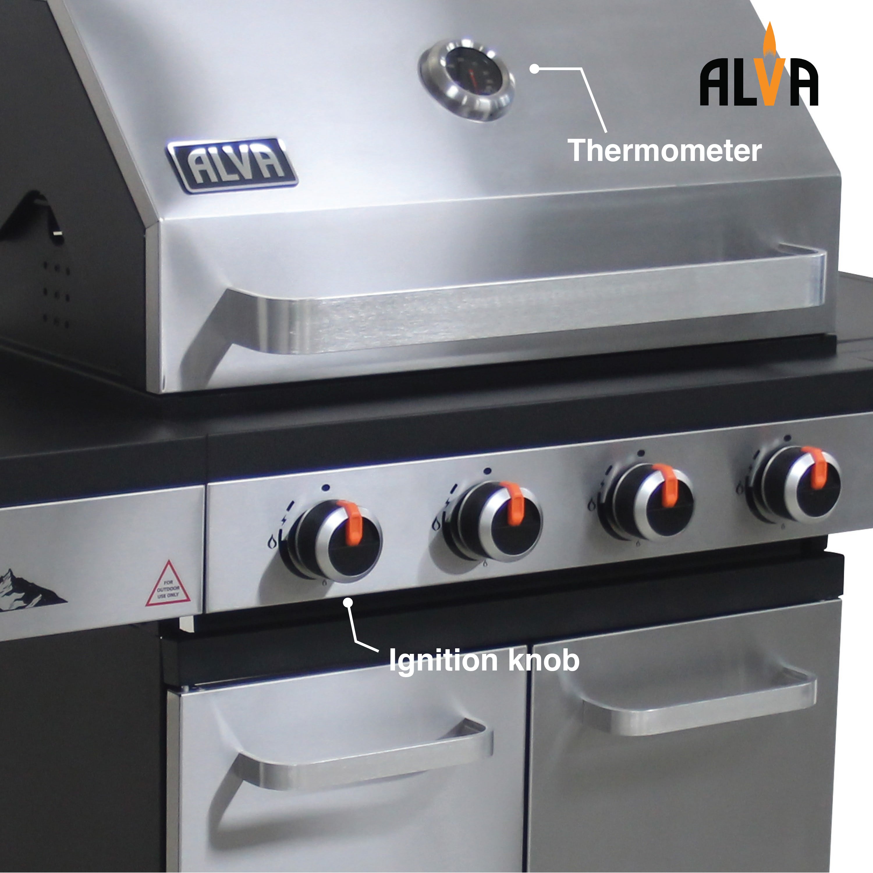 Sierra 4-Burner BBQ With Side Burner – Stainless Steel / Black + FREE TOOL SET