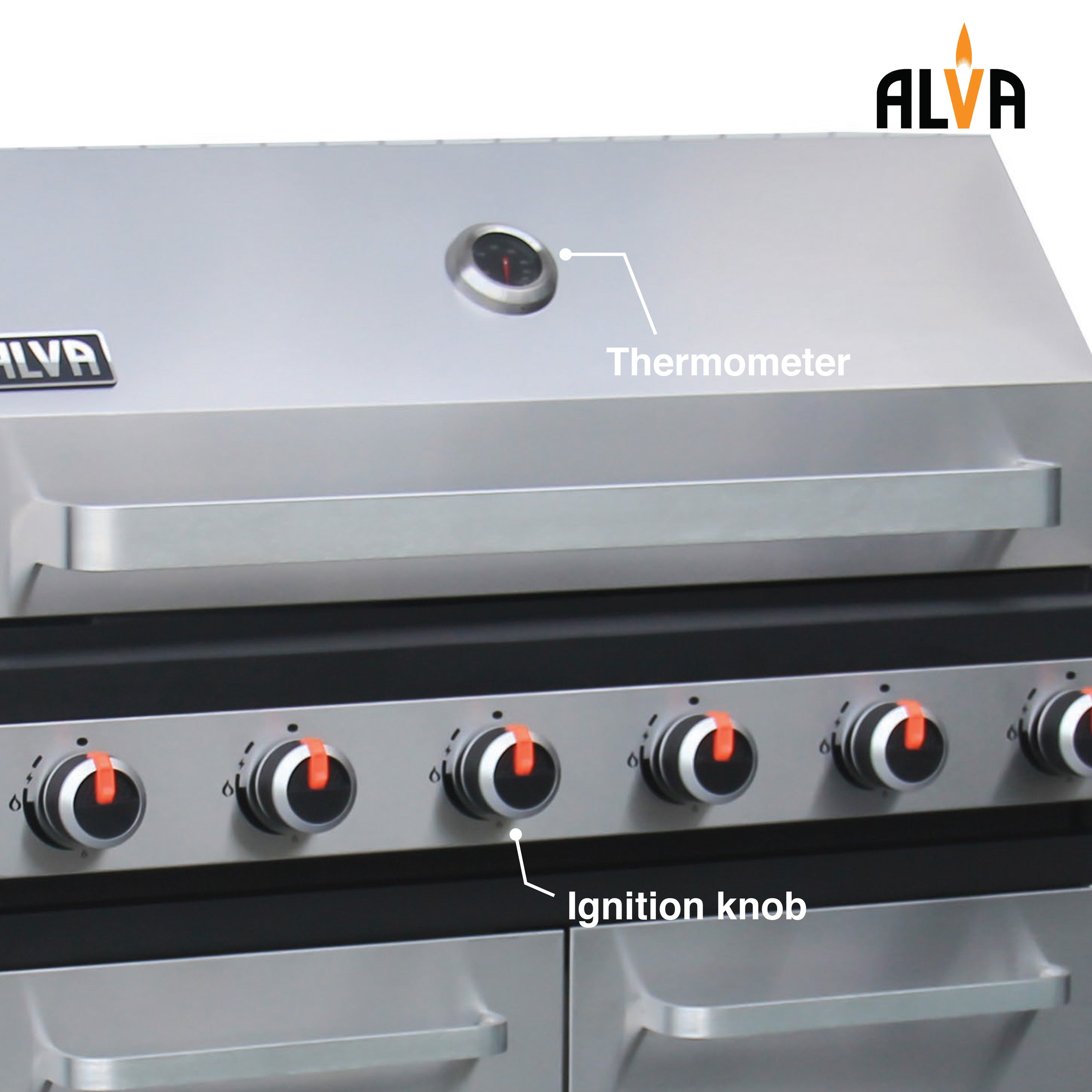 Sierra-6 Burner BBQ With Side Burner – Stainless Steel / Black + FREE TOOL SET