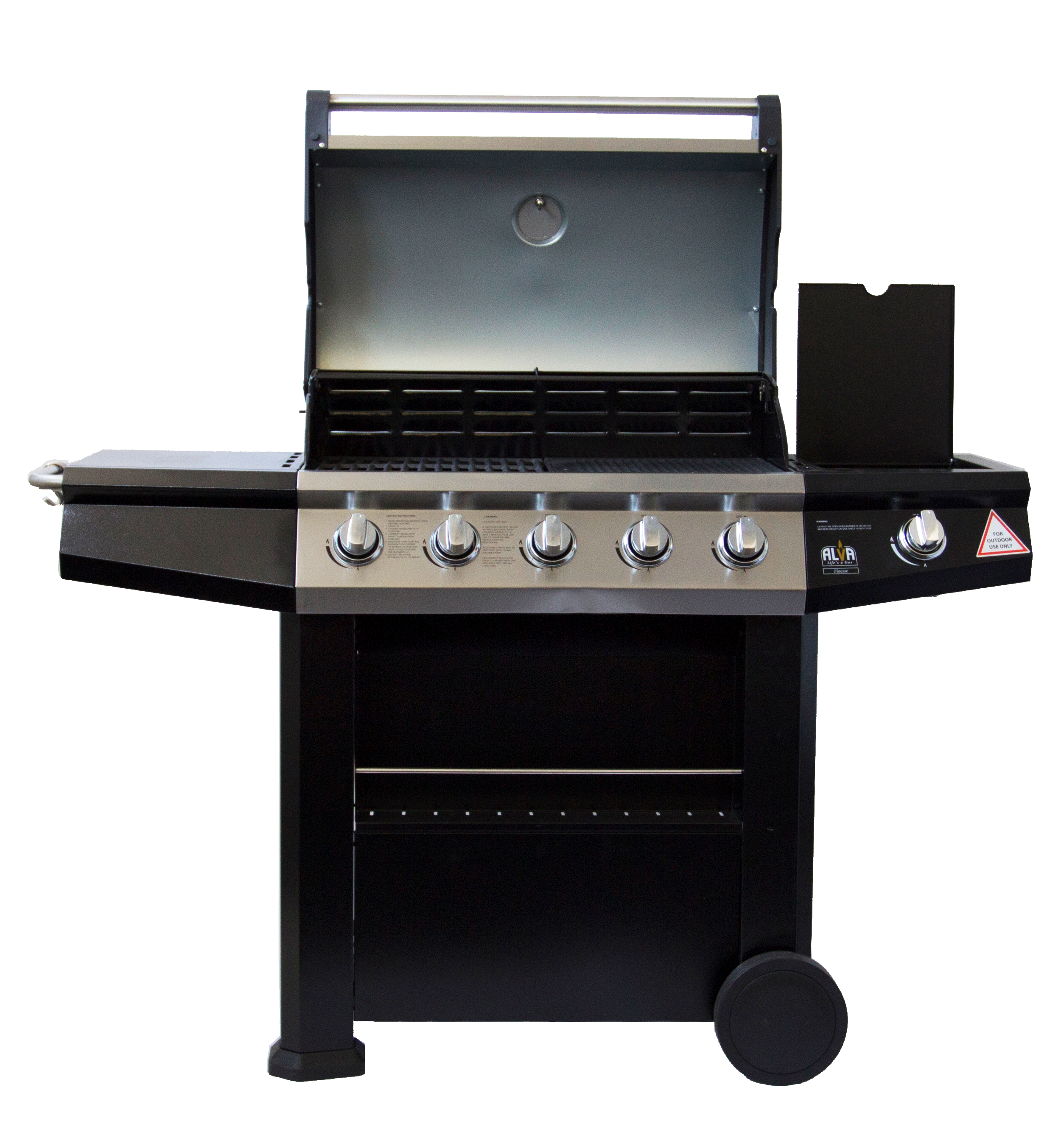 ALVA GAS BBQ FINESSE  5 BURNER DEEP ETCHED