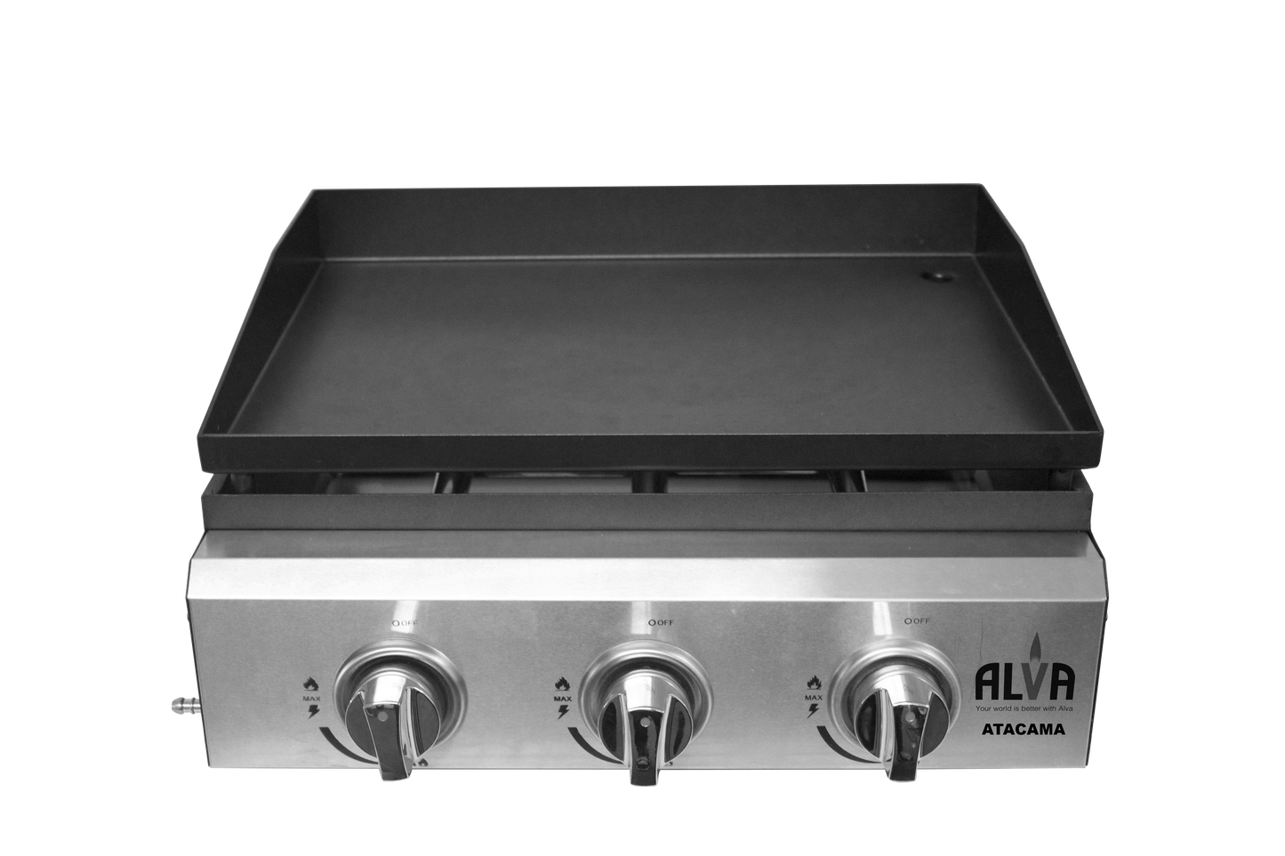 ATACAMA TABLETOP 3-BURNER GAS PLANCHA & GRILL BBQ