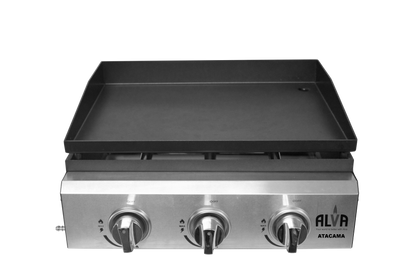 ATACAMA TABLETOP 3-BURNER GAS PLANCHA & GRILL BBQ