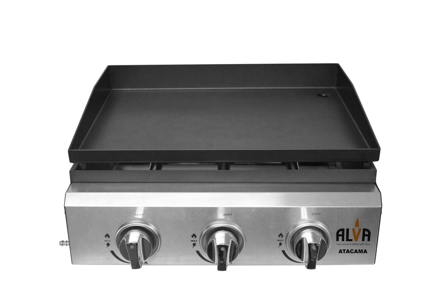 ATACAMA TABLETOP 3-BURNER GAS PLANCHA & GRILL BBQ