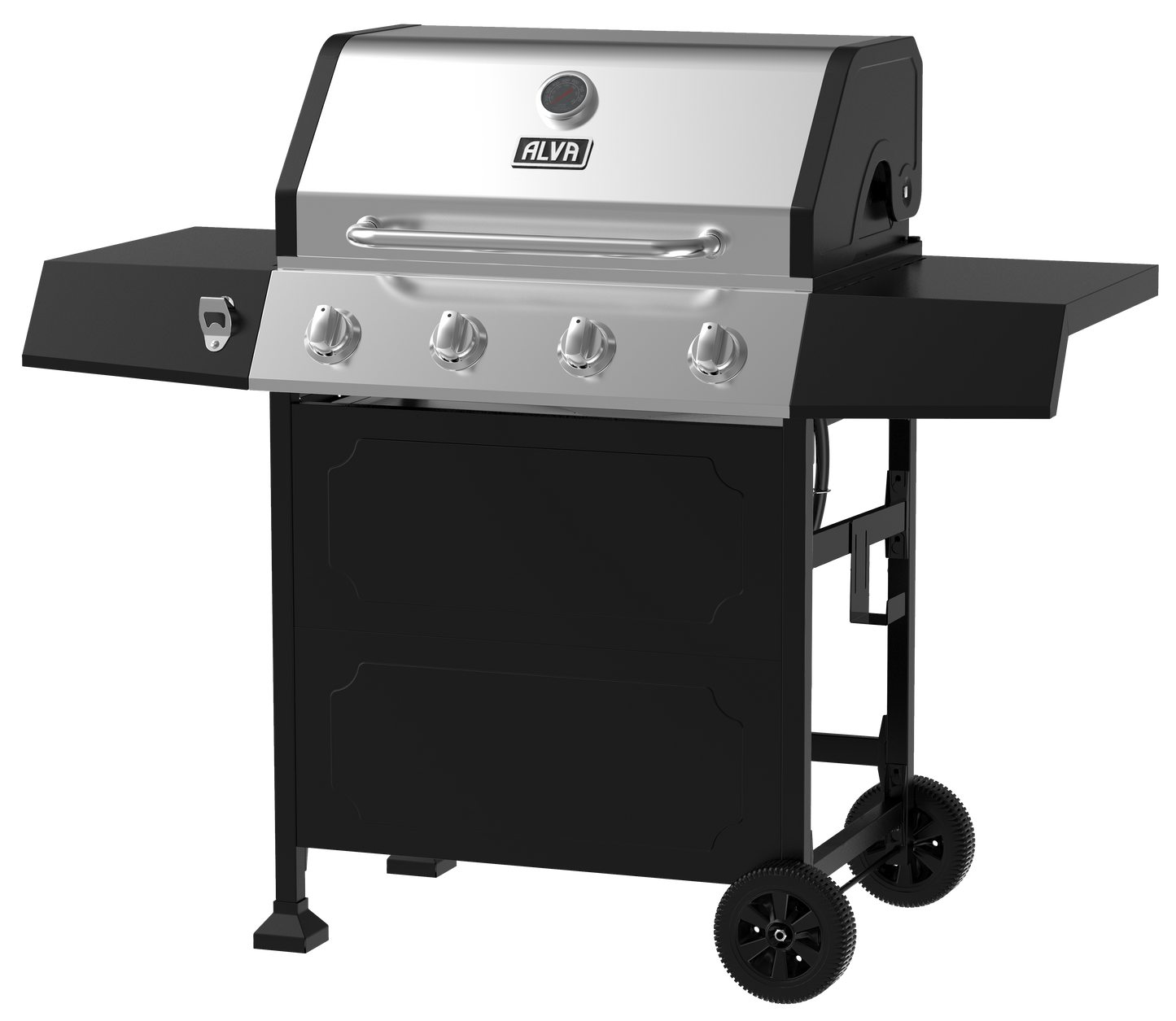 SUPER 4-BURNER STAINLESS STEEL GAS BBQ