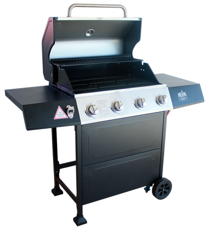 SUPER 4-BURNER STAINLESS STEEL GAS BBQ