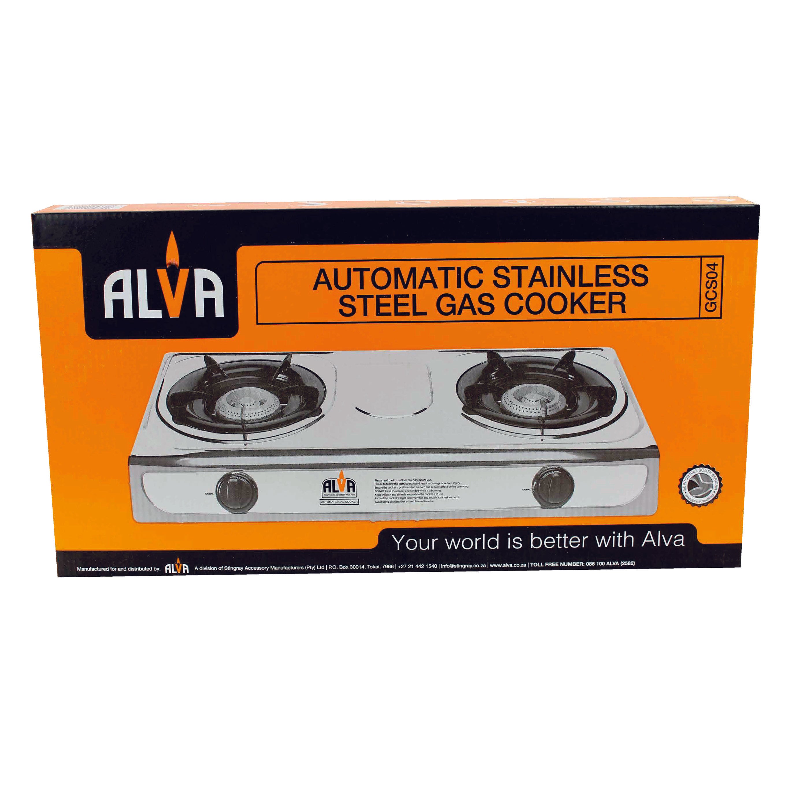2-Burner Stainless Steel Gas Stove