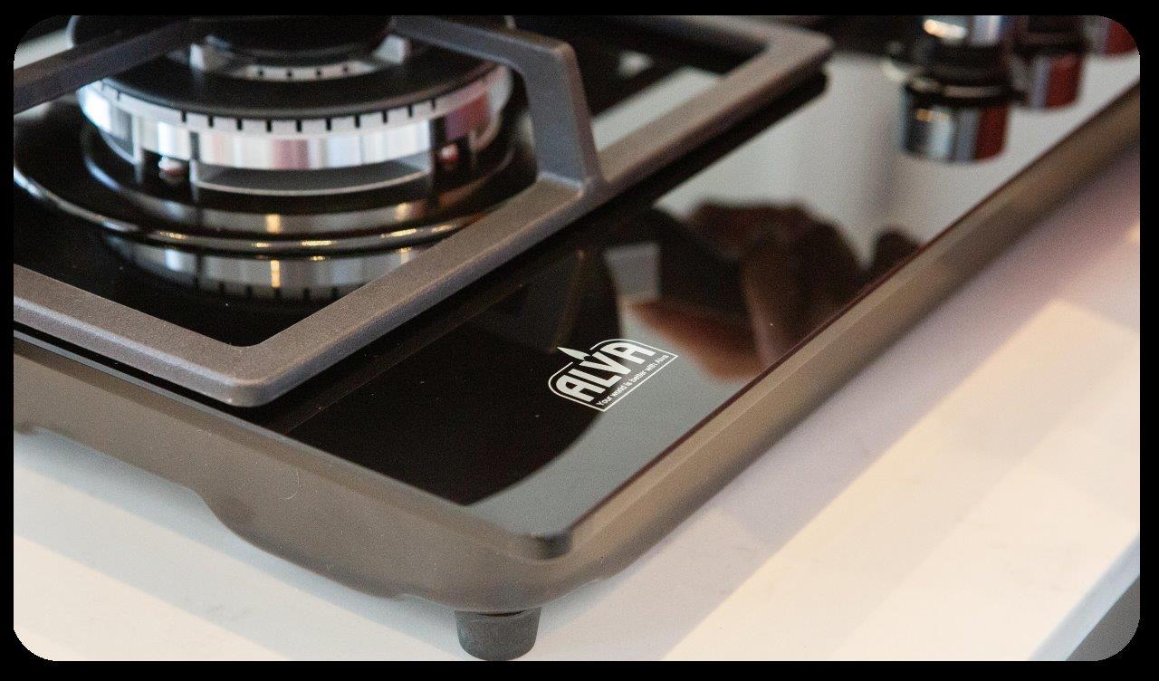 60cm 4-Burner Gas Hob - Glass Top