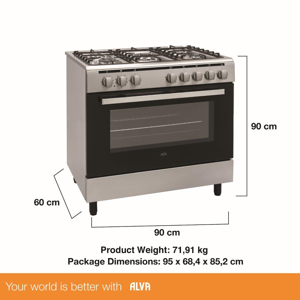 5-Burner Freestanding Gas Electric Cooker Combo (Oven / Stove)