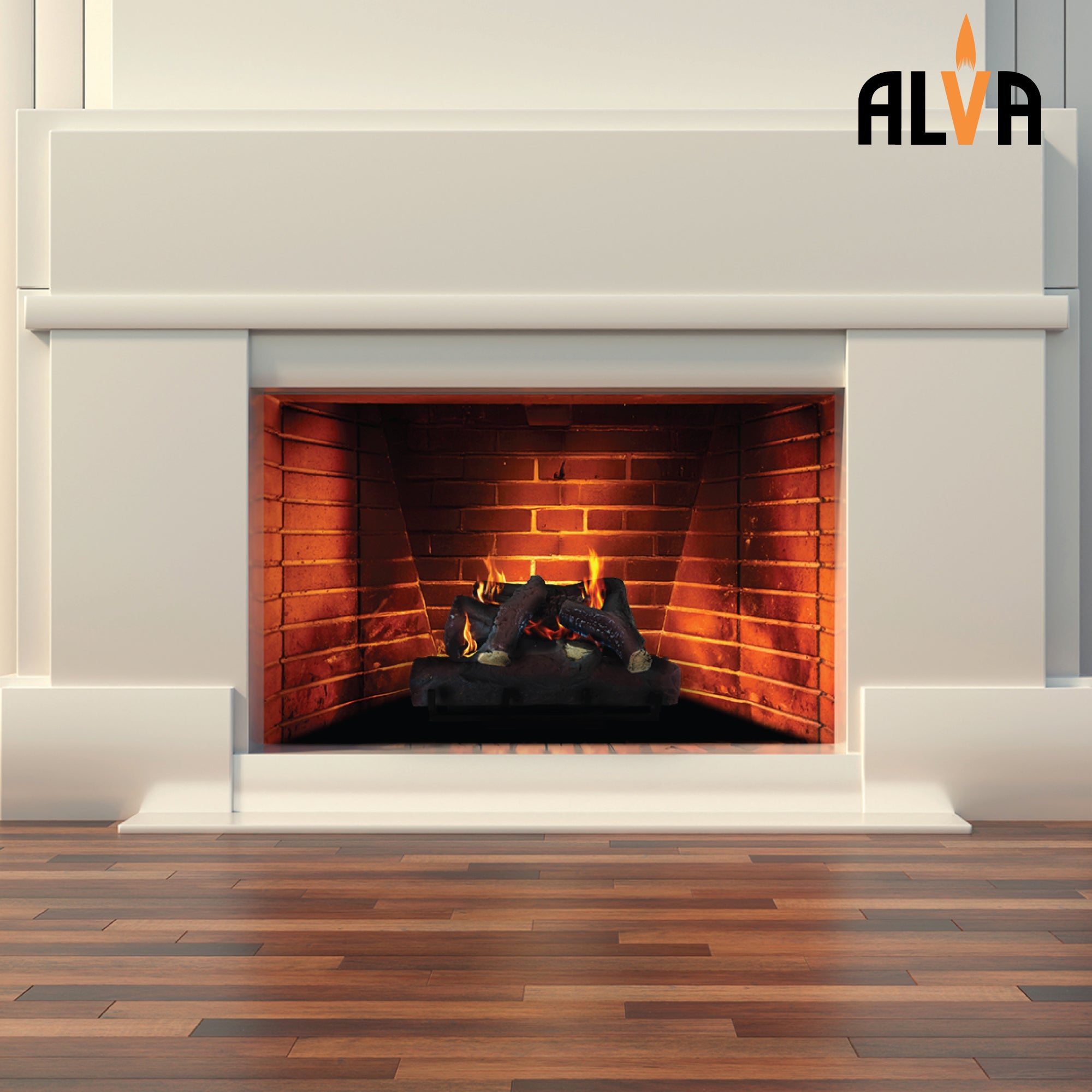 Log Fireplace Gas Heater 670mm Wide
