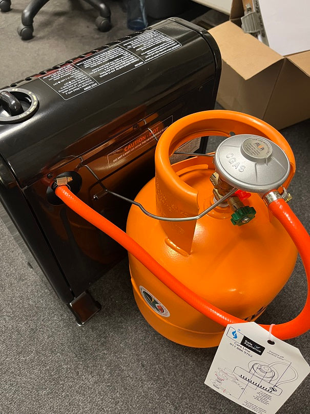 GH303 attached to ALVA G050 5kg cylinder how to use the metal holder