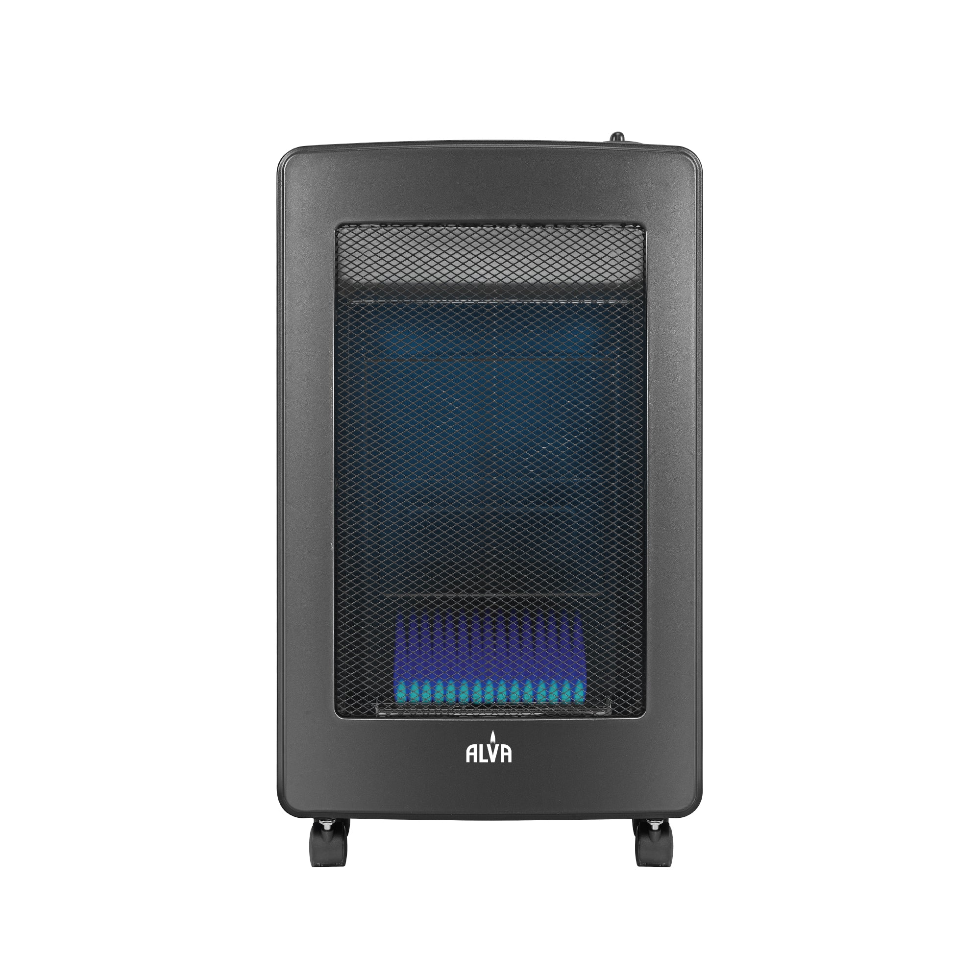 Blue-Flame Convection Roll-About Gas Heater - Black