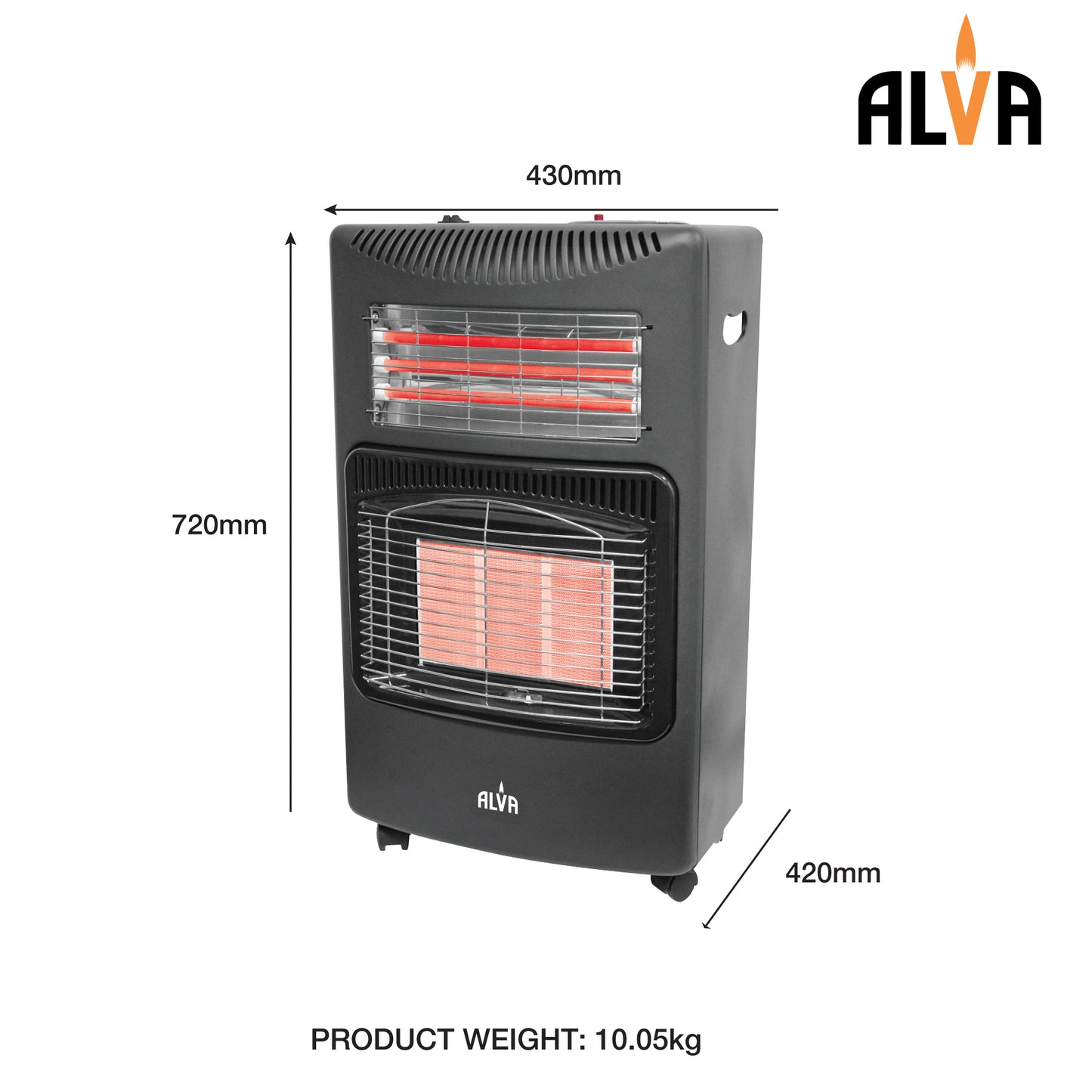 INFRARED RADIANT GAS & ELECTRIC DUAL INDOOR HEATER