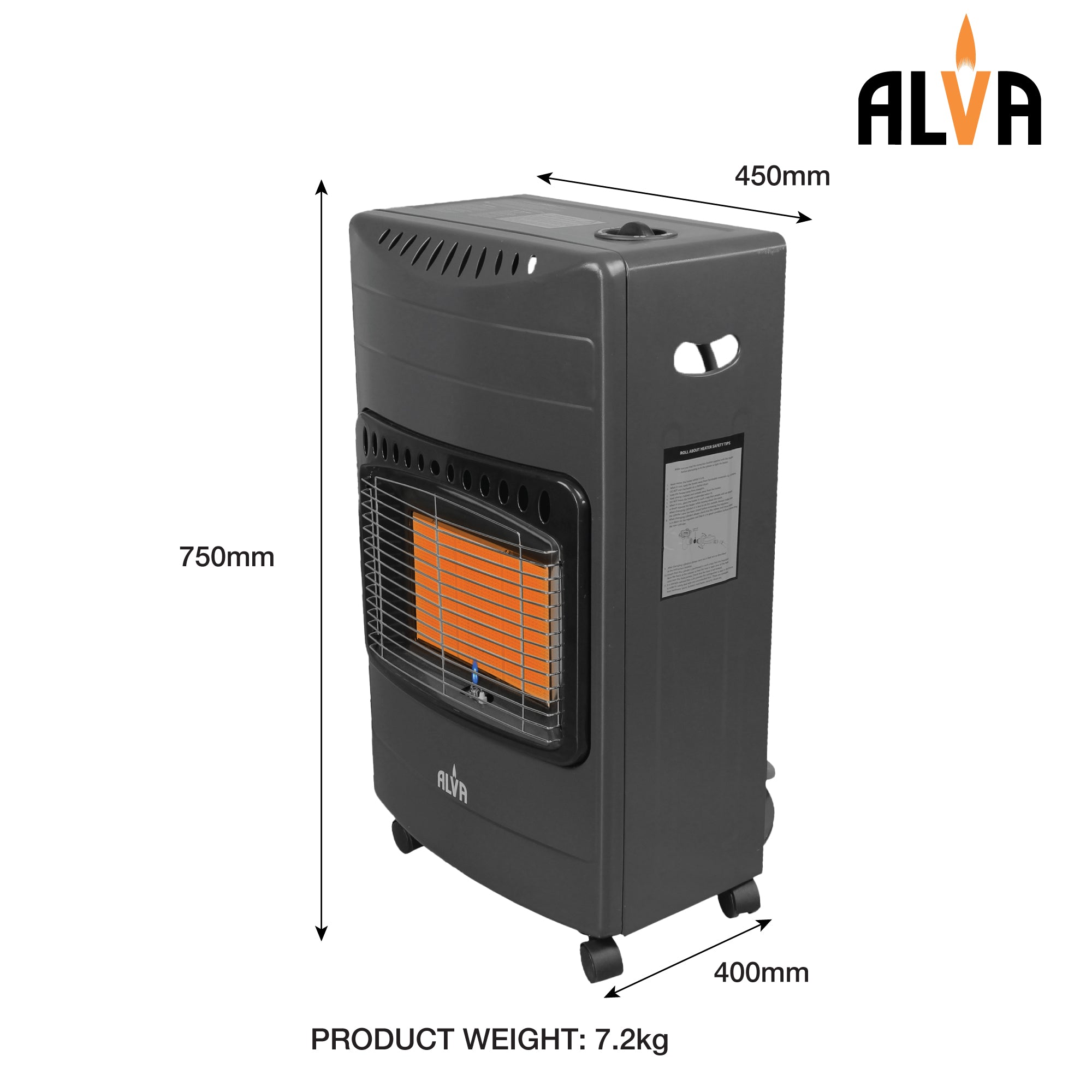 3-Panel Luxurious Infrared Radiant Indoor Gas Heater
