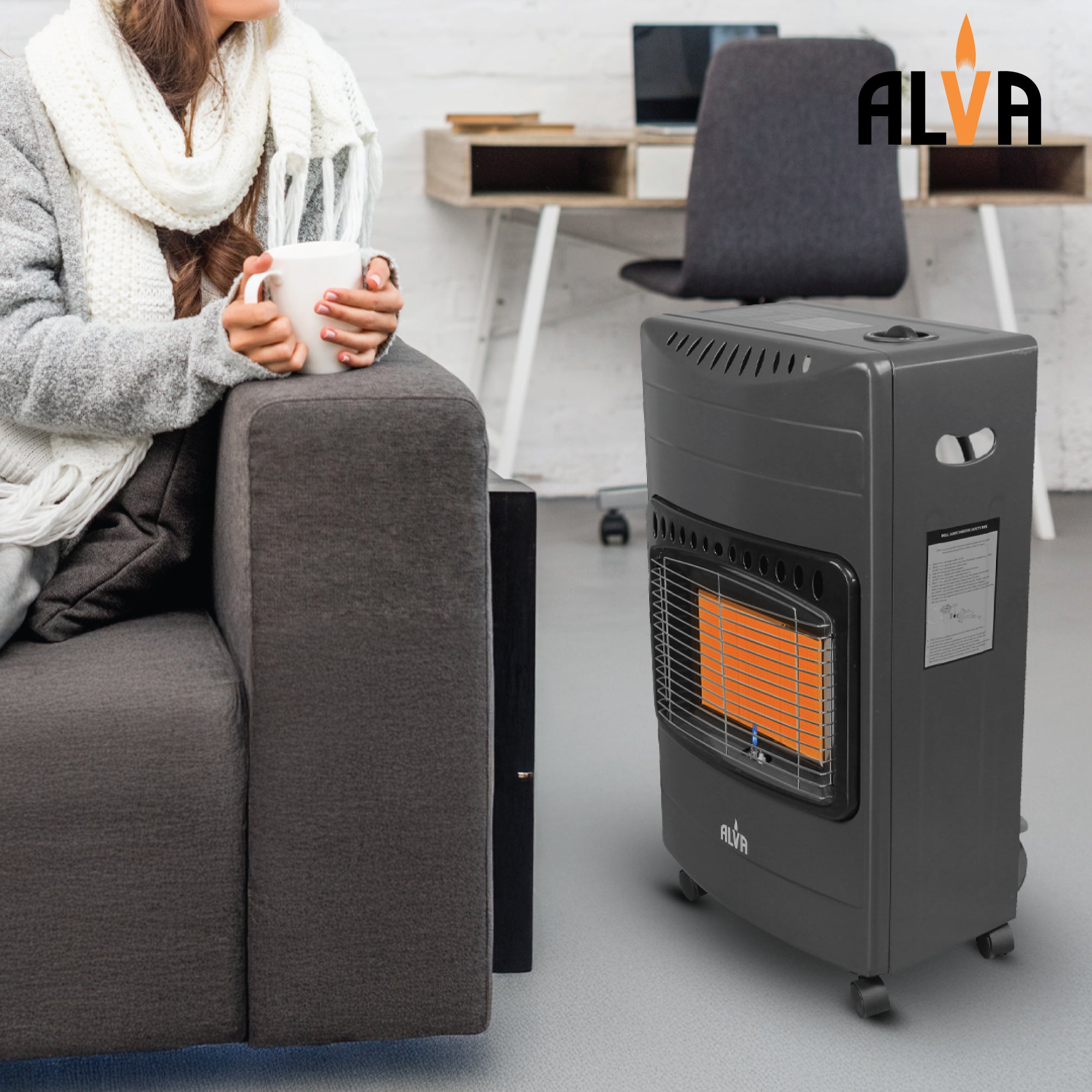 3-Panel Luxurious Infrared Radiant Indoor Gas Heater