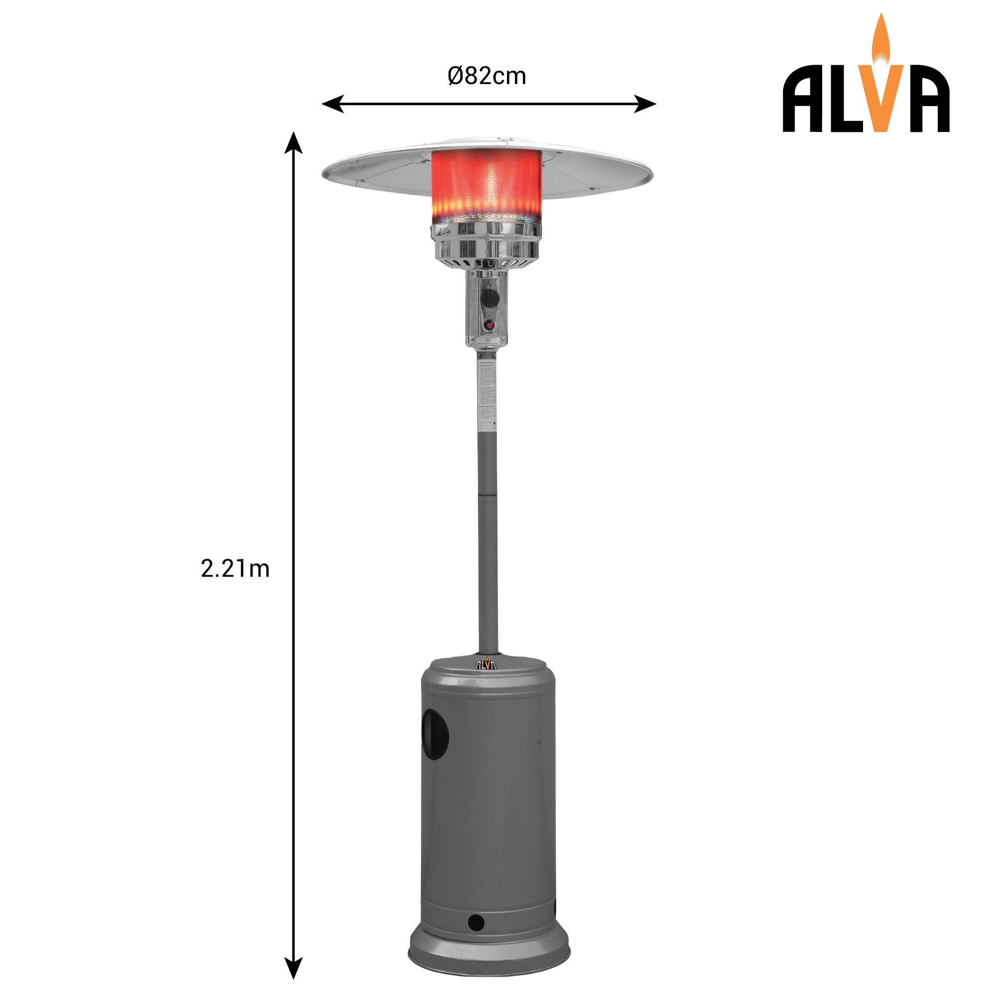 Gas Patio Heater - Powder Coated