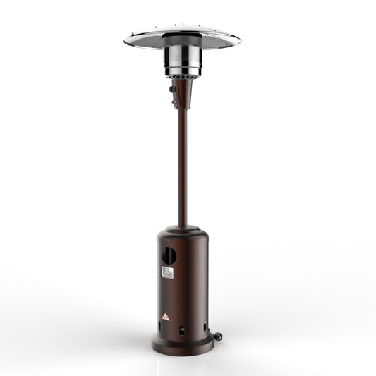 GAS PATIO HEATER WITH BRONZE HAMMERTONE CABINET