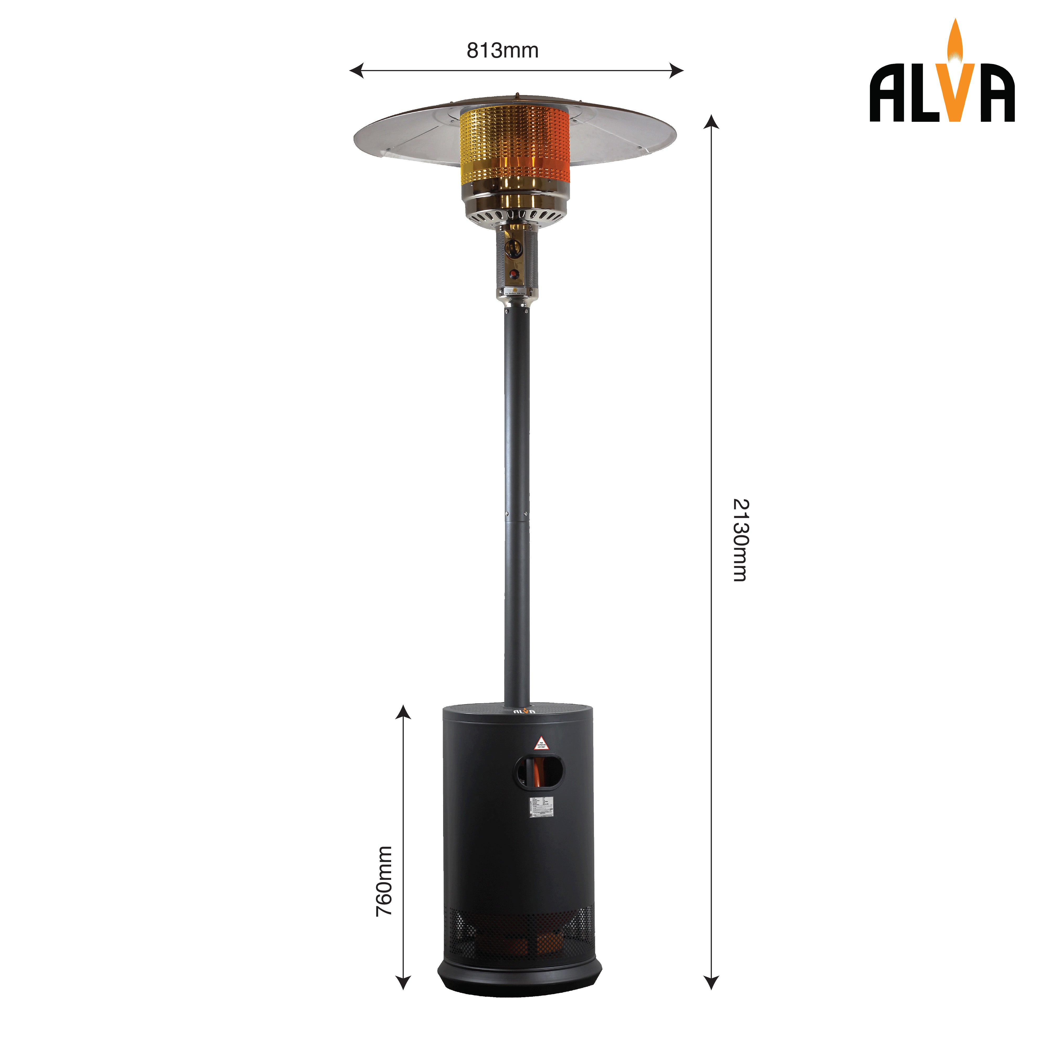 Gas Patio Heater | Flat Top Cabinet Design