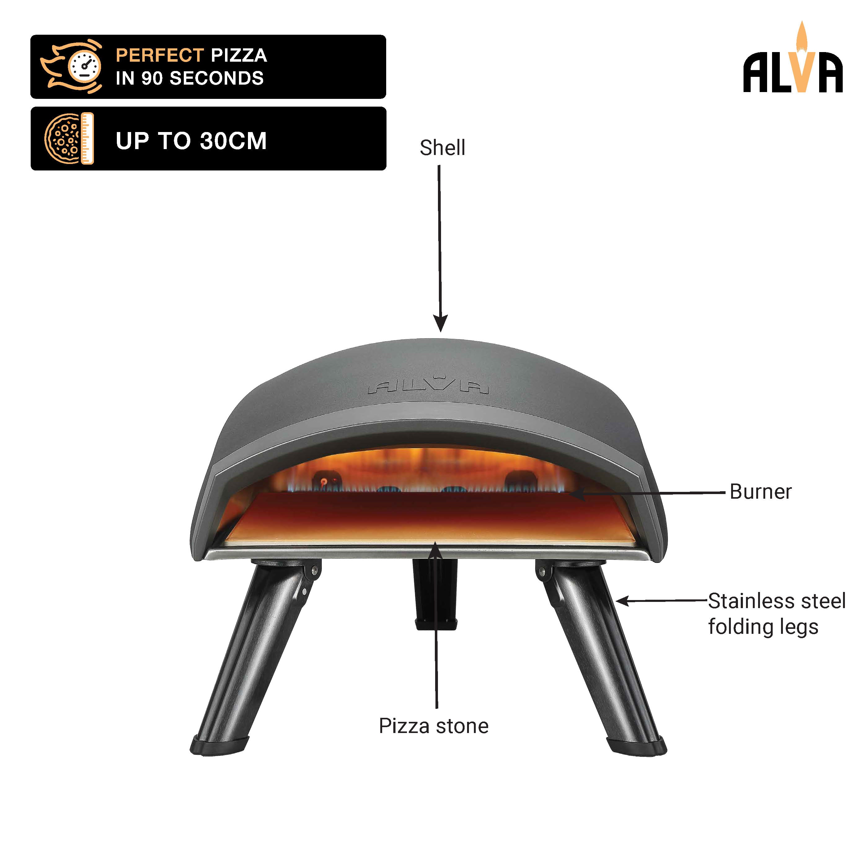 Gas Pizza Oven - Presto