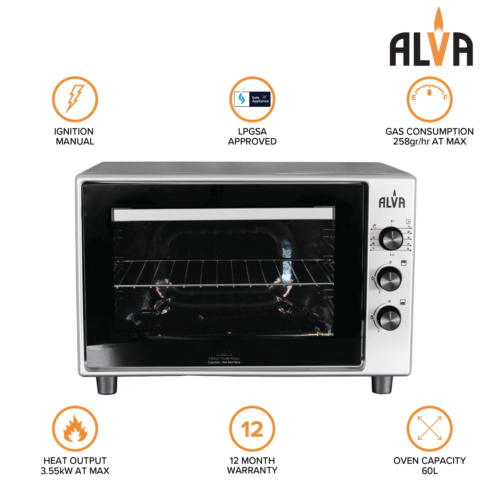 Counter-Top Gas Oven 60L