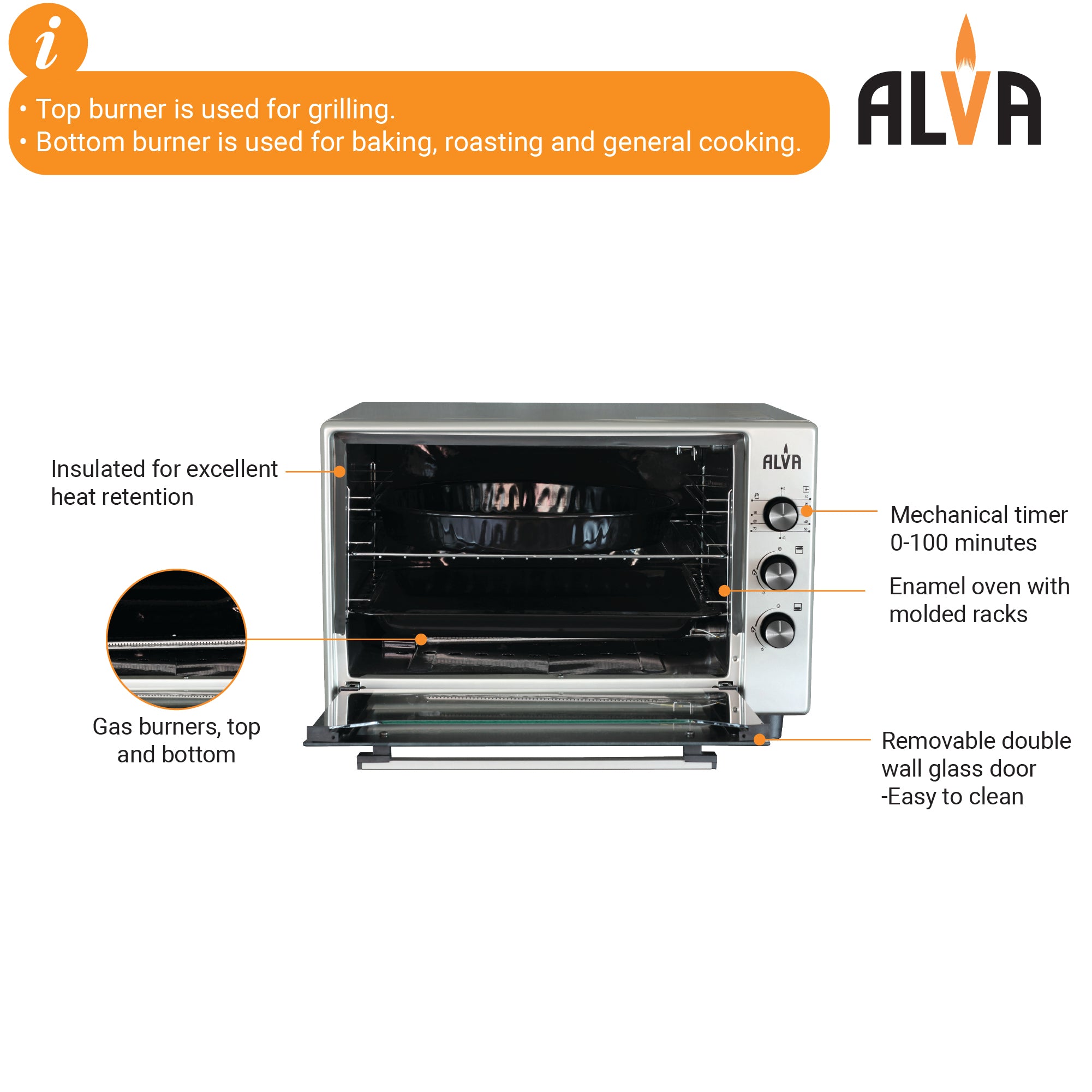 Counter-Top Gas Oven 60L