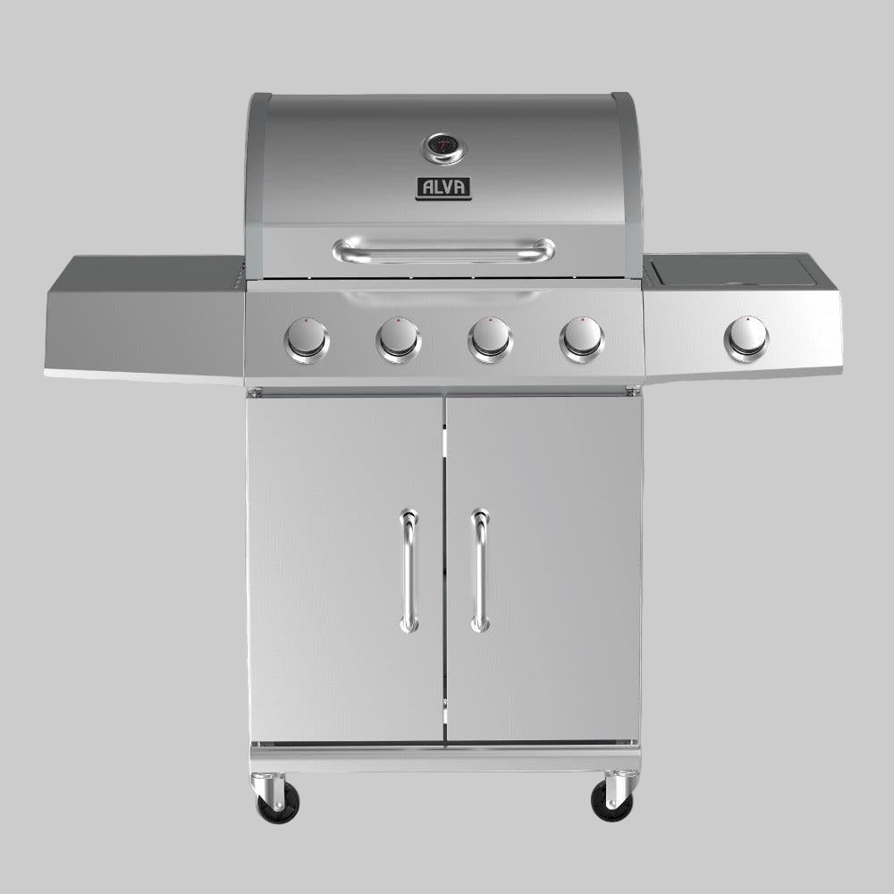 Kalahari 4-Burner Stainless Steel Gas BBQ With Side Burner