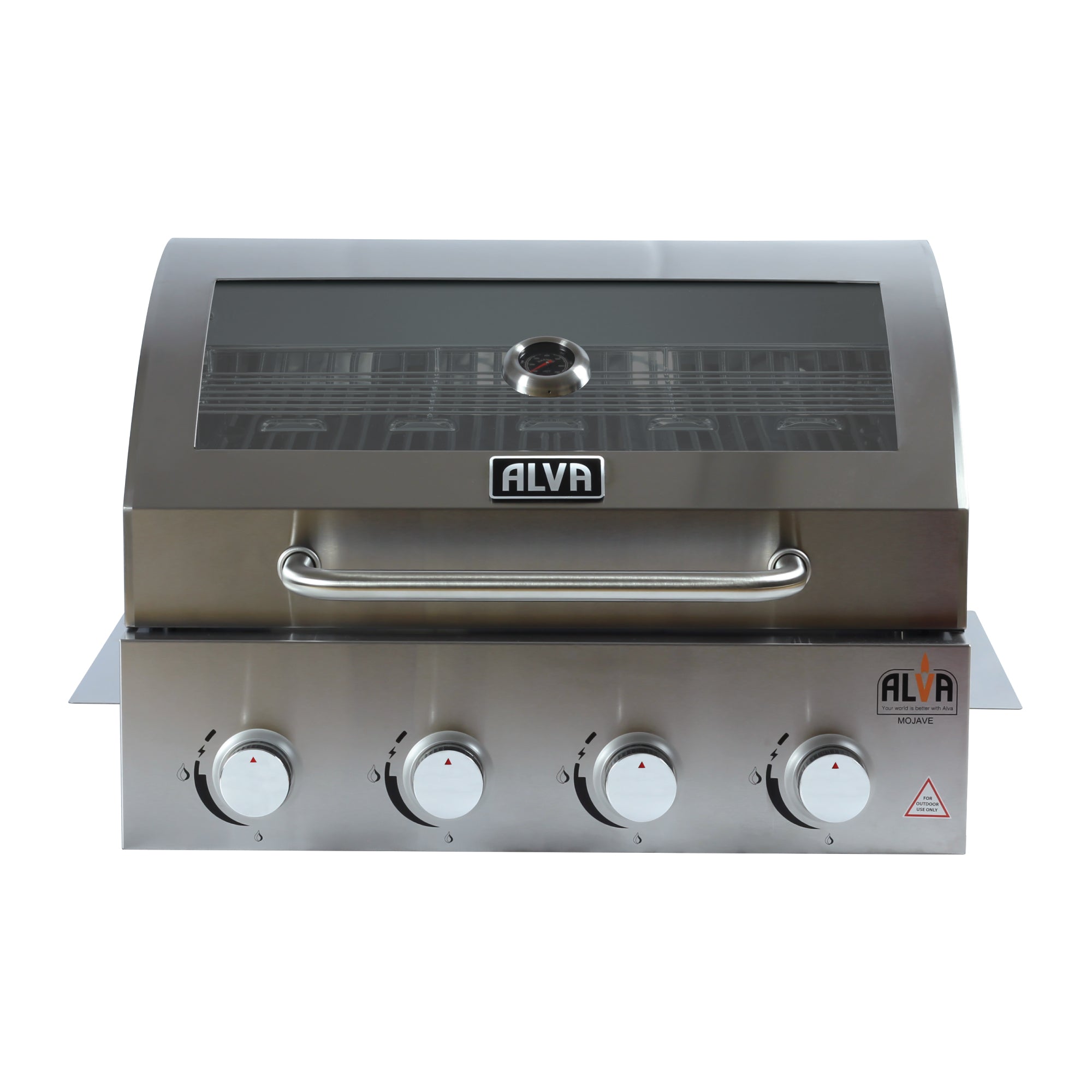 Mojave 4-Burner Glass Hood Drop-In Gas BBQ
