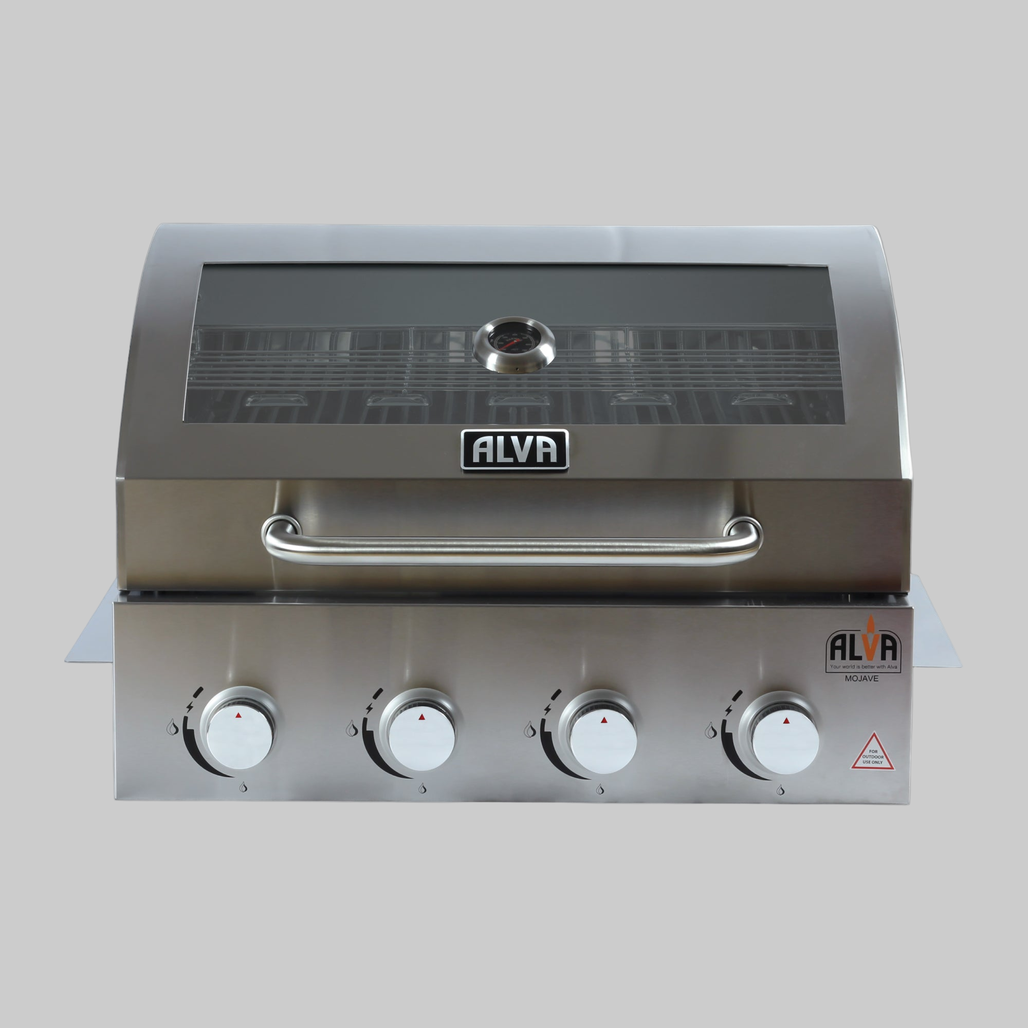 Mojave 4-Burner Glass Hood Drop-In Gas BBQ