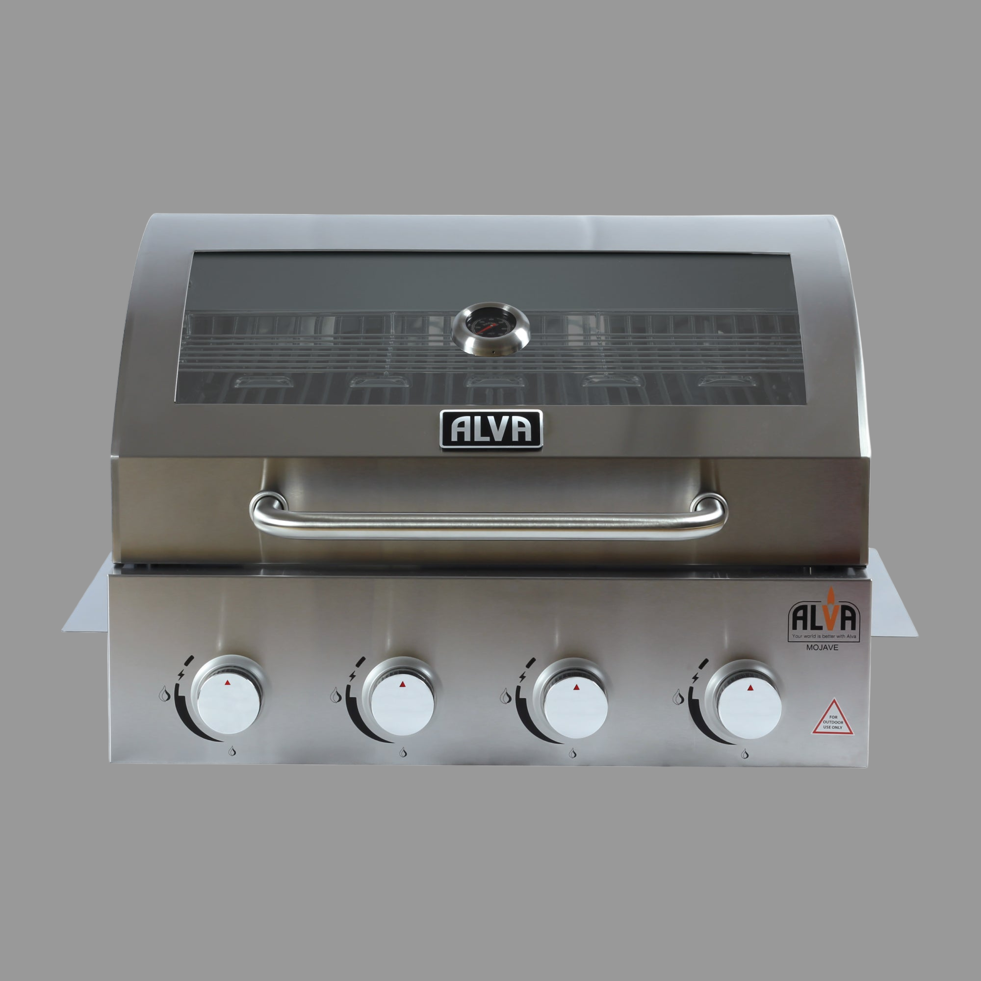 Mojave 4-Burner Glass Hood Drop-In Gas BBQ