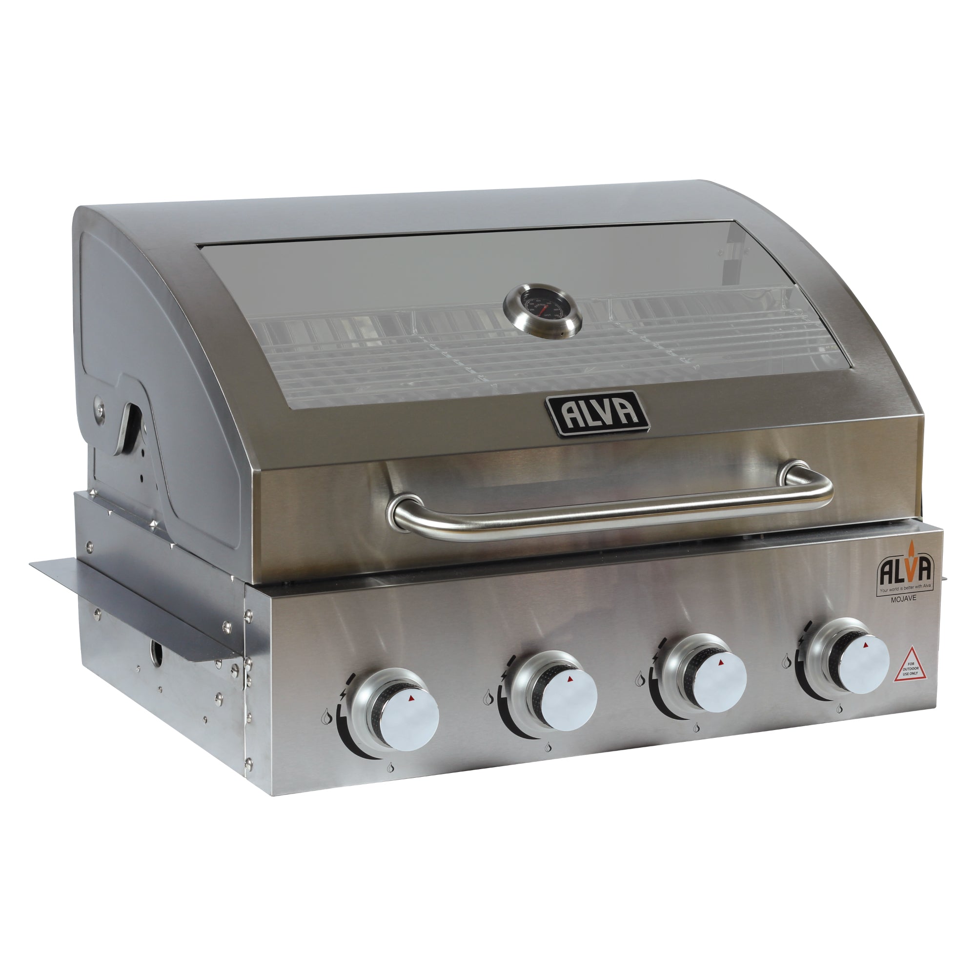 Mojave 4-Burner Glass Hood Drop-In Gas BBQ